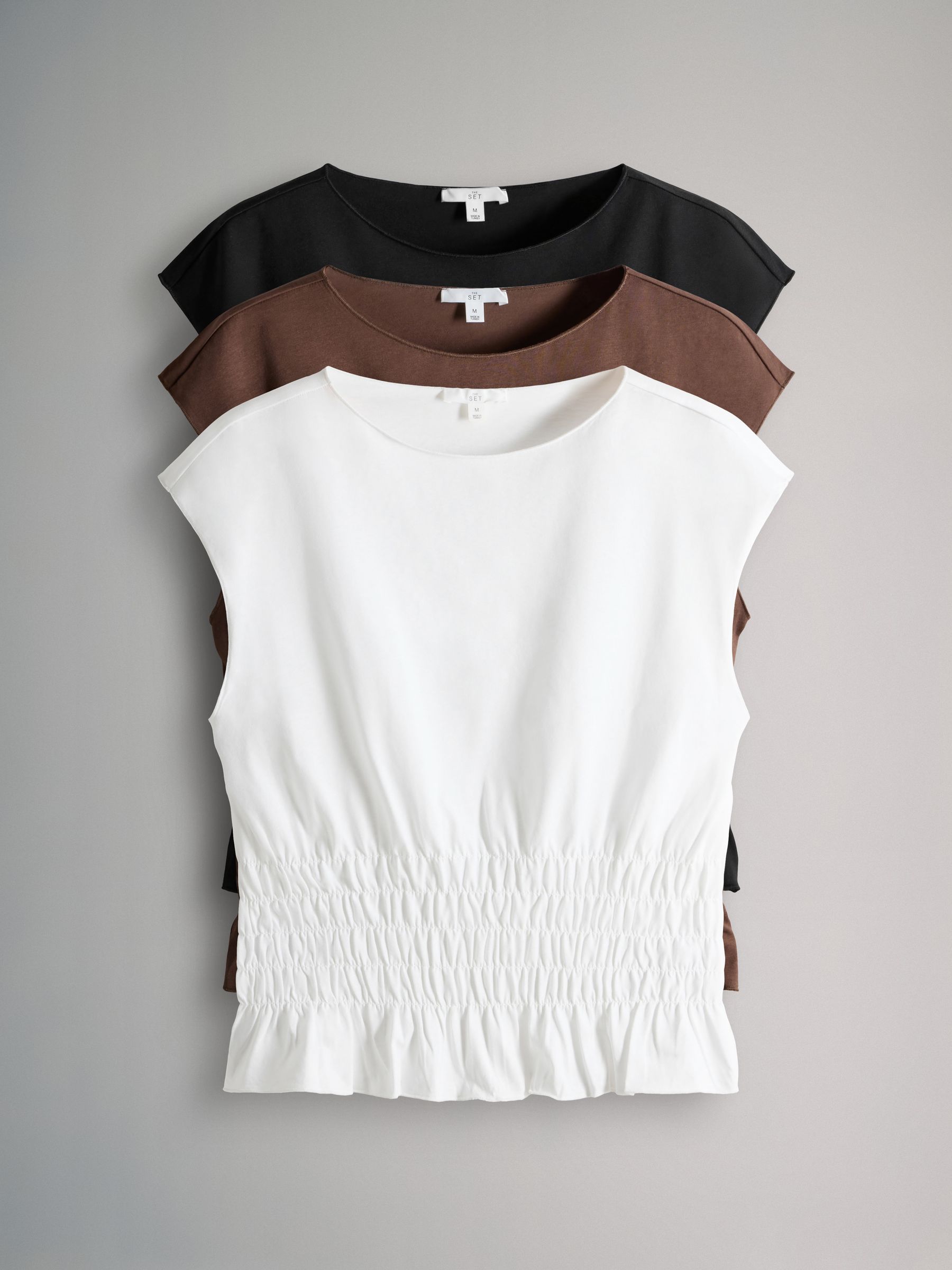 3 Pack Shirred Grown On Sleeve T-Shirts - Image 2 of 8