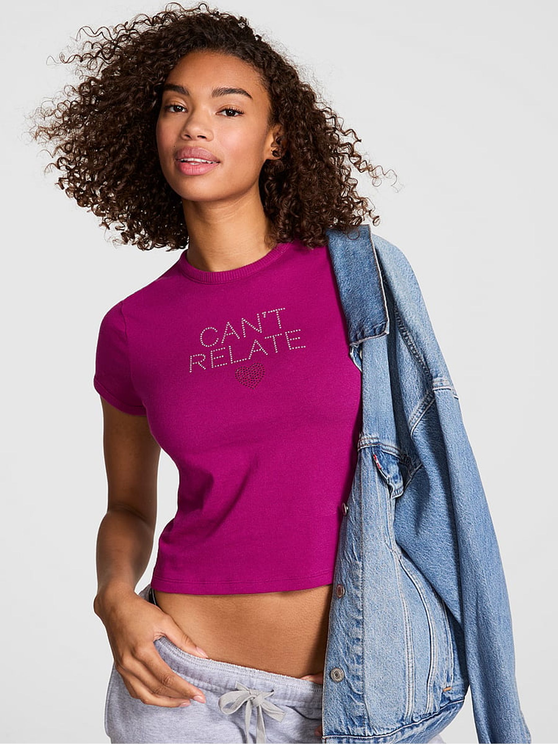 Magenta Purple Retro T-Shirt - Image 1 of 2