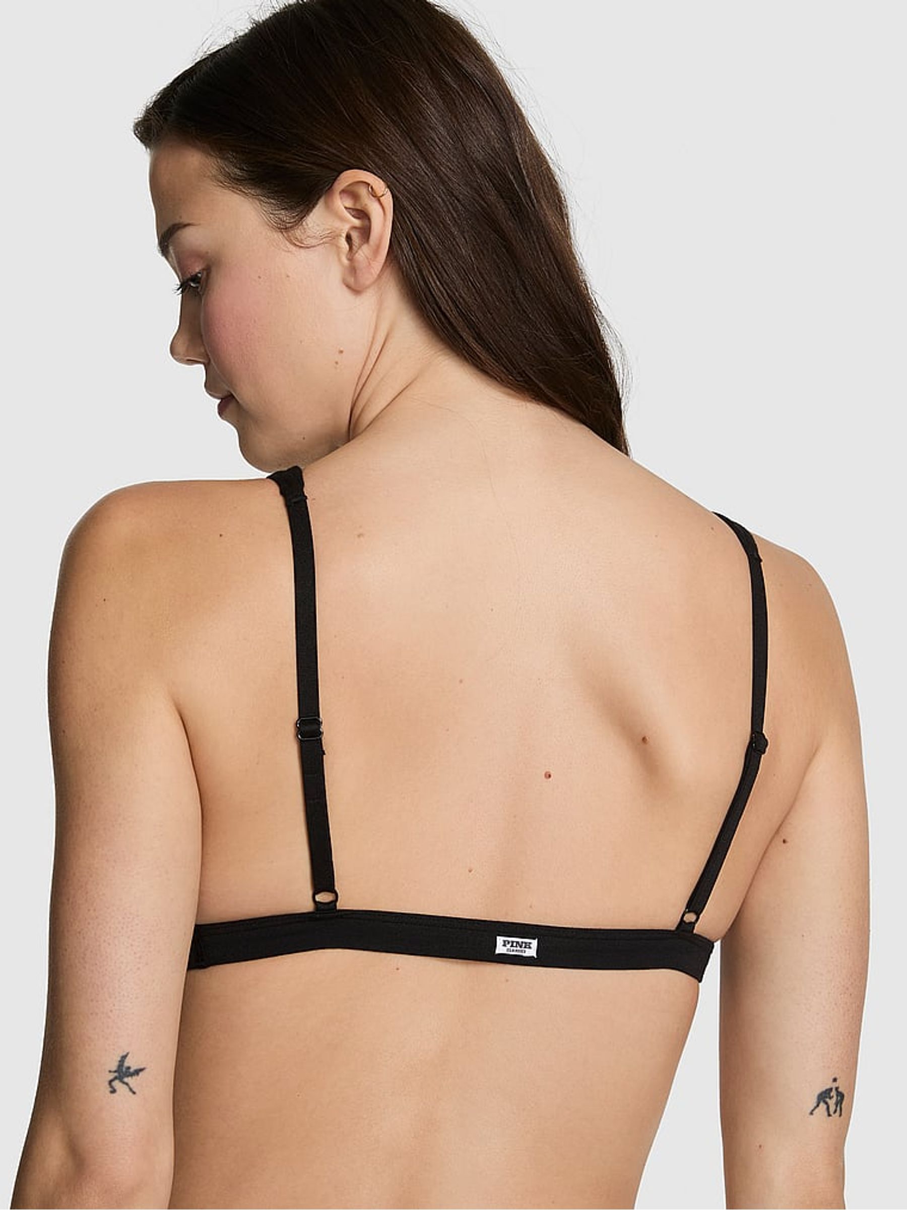 Black Plunge Rib Bralette - Image 2 of 2