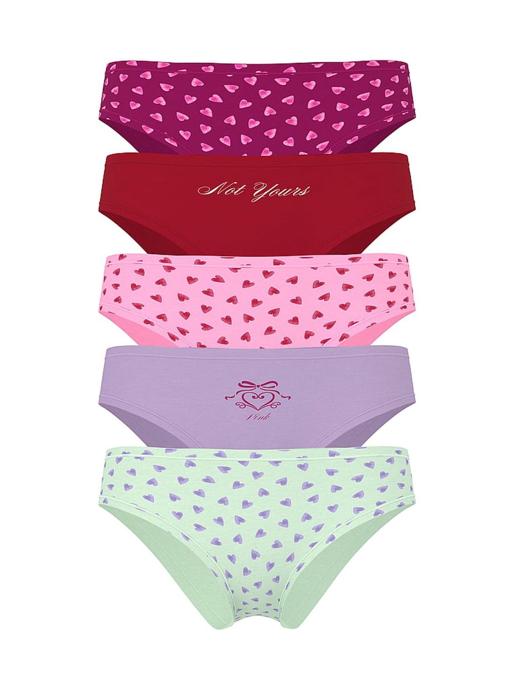 Pink/Red/Purple/Green Cheeky Knickers 5 Pack - Image 1 of 1