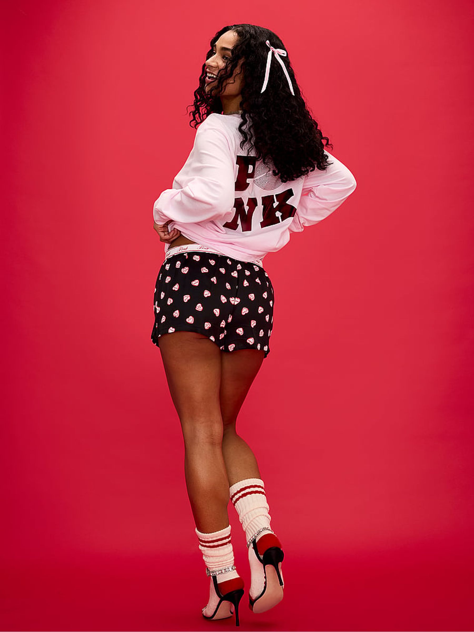 Black Hearts Pyjama Bottoms - Image 3 of 3