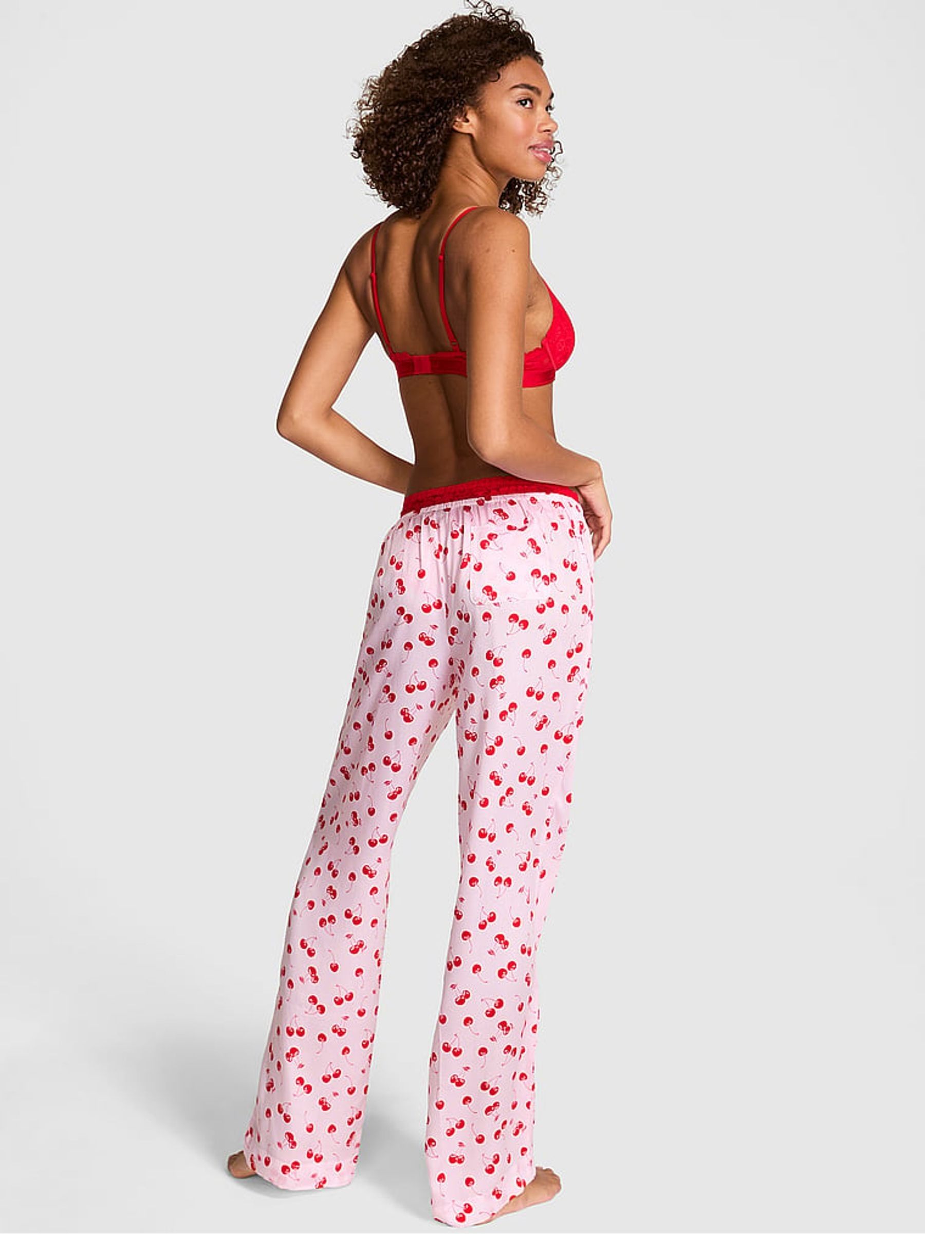 Pink Tulip Cherries Long Pyjama Bottoms - Image 2 of 3