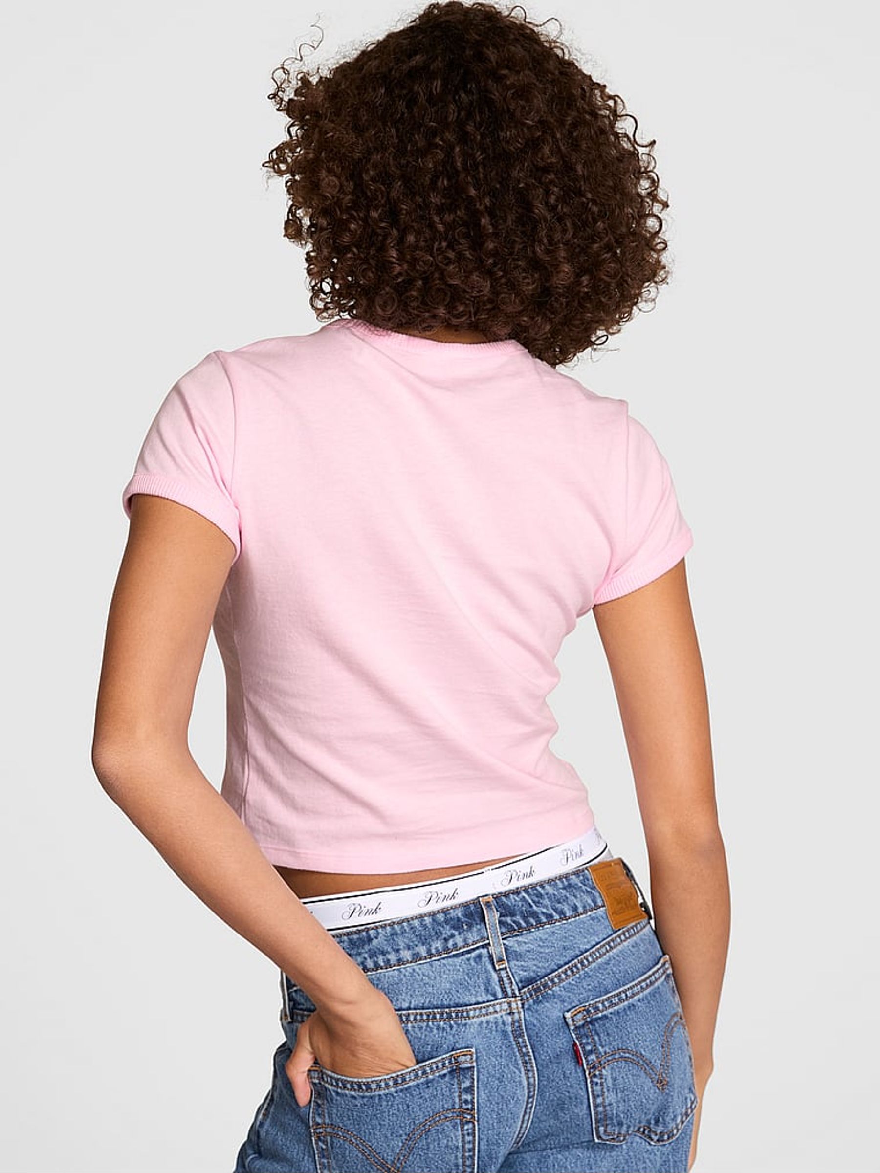 Pink Tulip Retro T-Shirt - Image 2 of 3