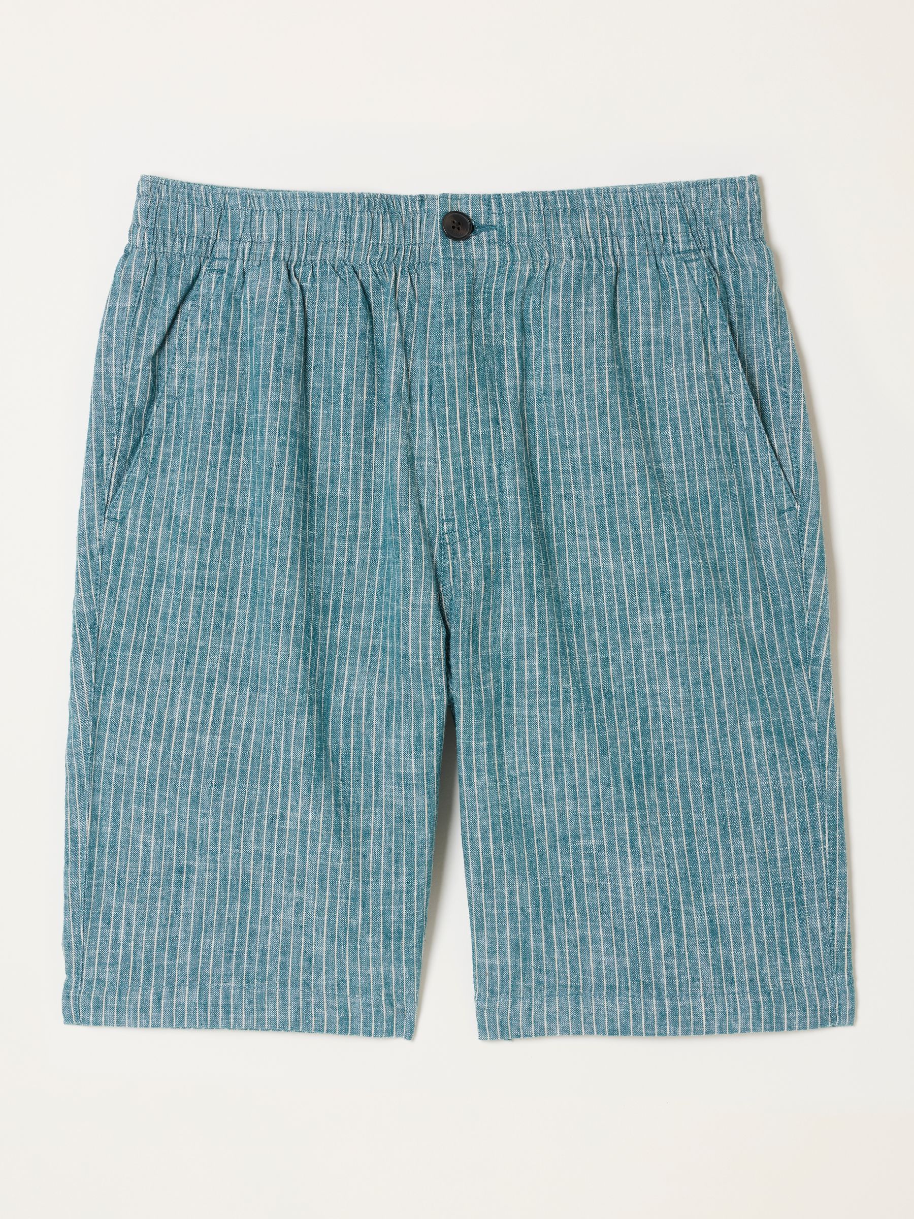 Selsey Teal Blue Stripe Pull On Shorts - Image 7 of 7