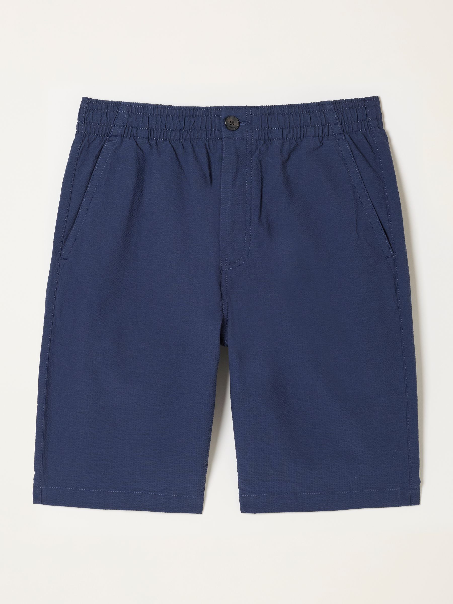 Selsey French Navy Seersucker Elasticated Shorts | FatFace USA
