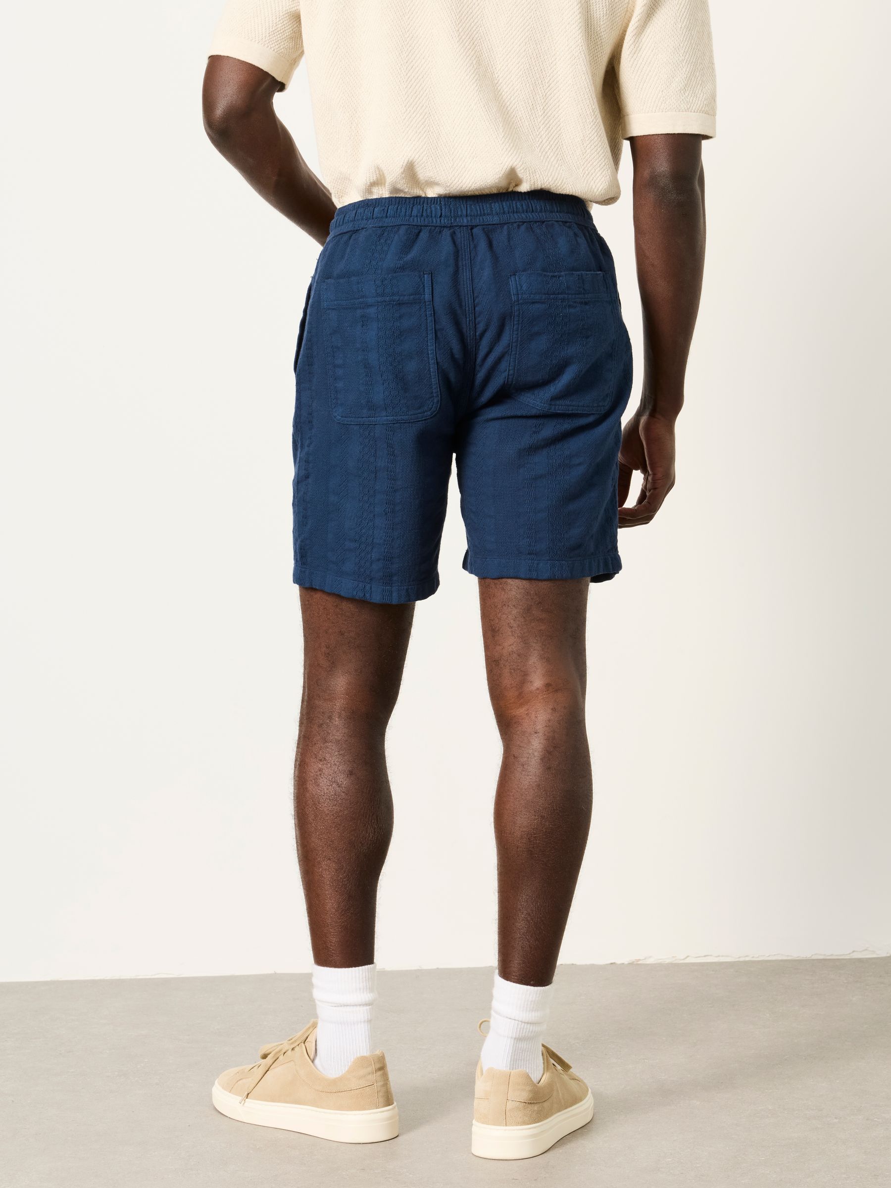 Indigo Blue Ladram Self Stripe Shorts - Image 2 of 6