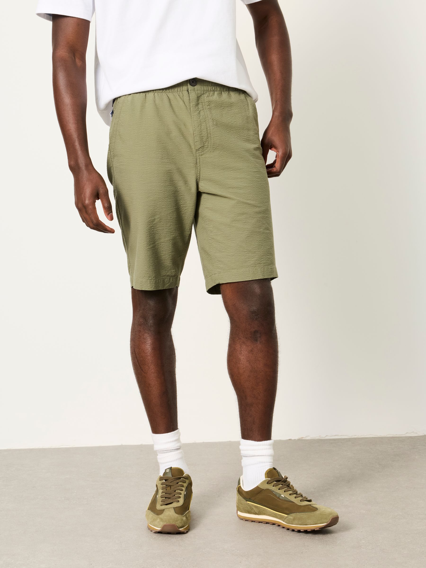 Selsey Green Haze Seersucker Pull On Shorts - Image 1 of 6