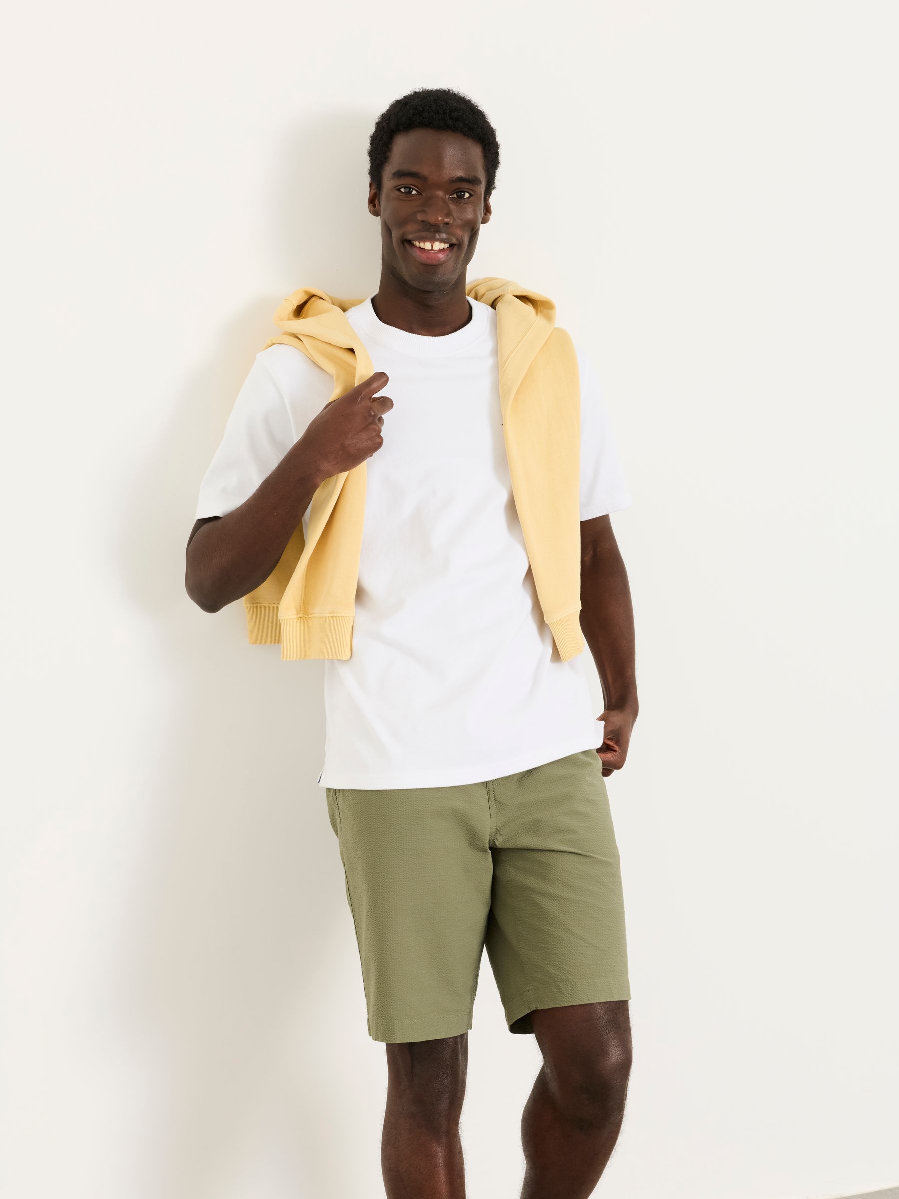 Selsey Green Haze Seersucker Pull On Shorts - Image 5 of 6