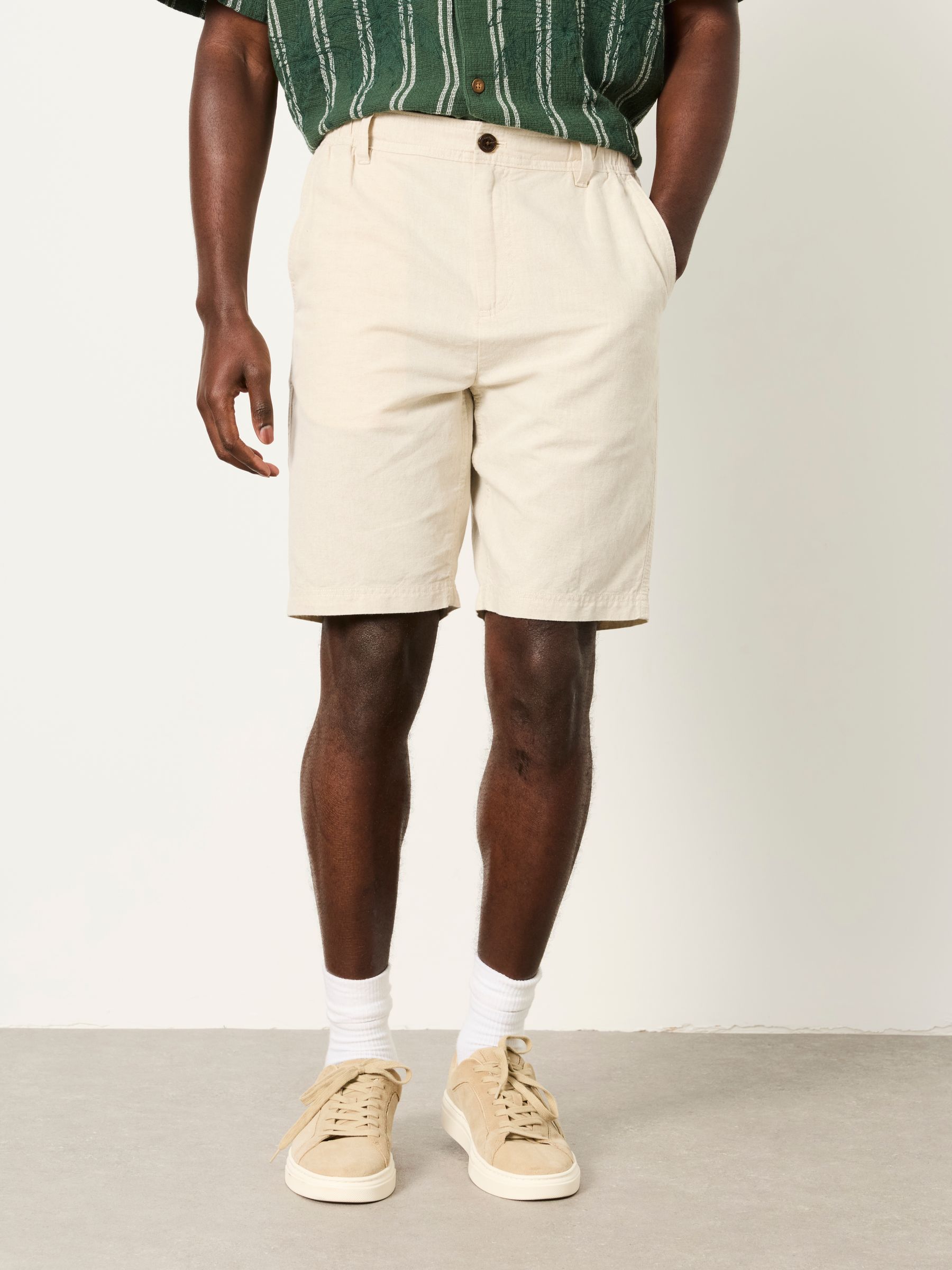 Salcombe Natural Linen Cotton Shorts - Image 1 of 5
