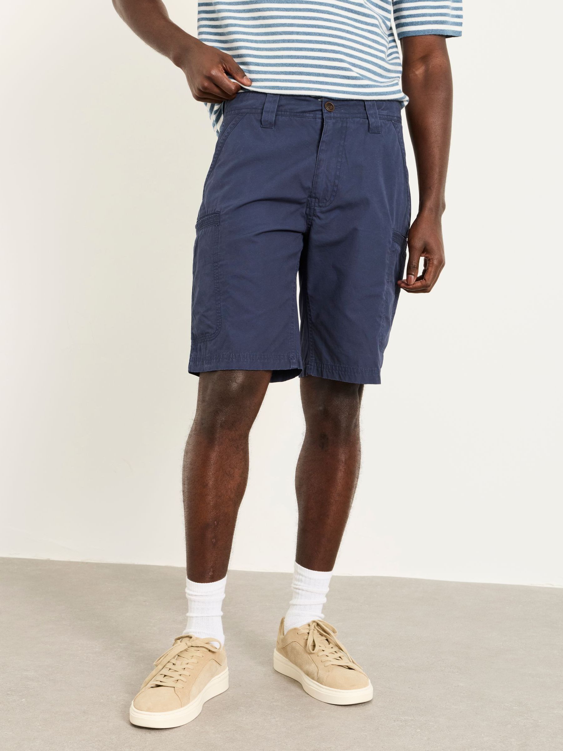 Burley Navy Lightweight Cargo Shorts - Image 1 of 6