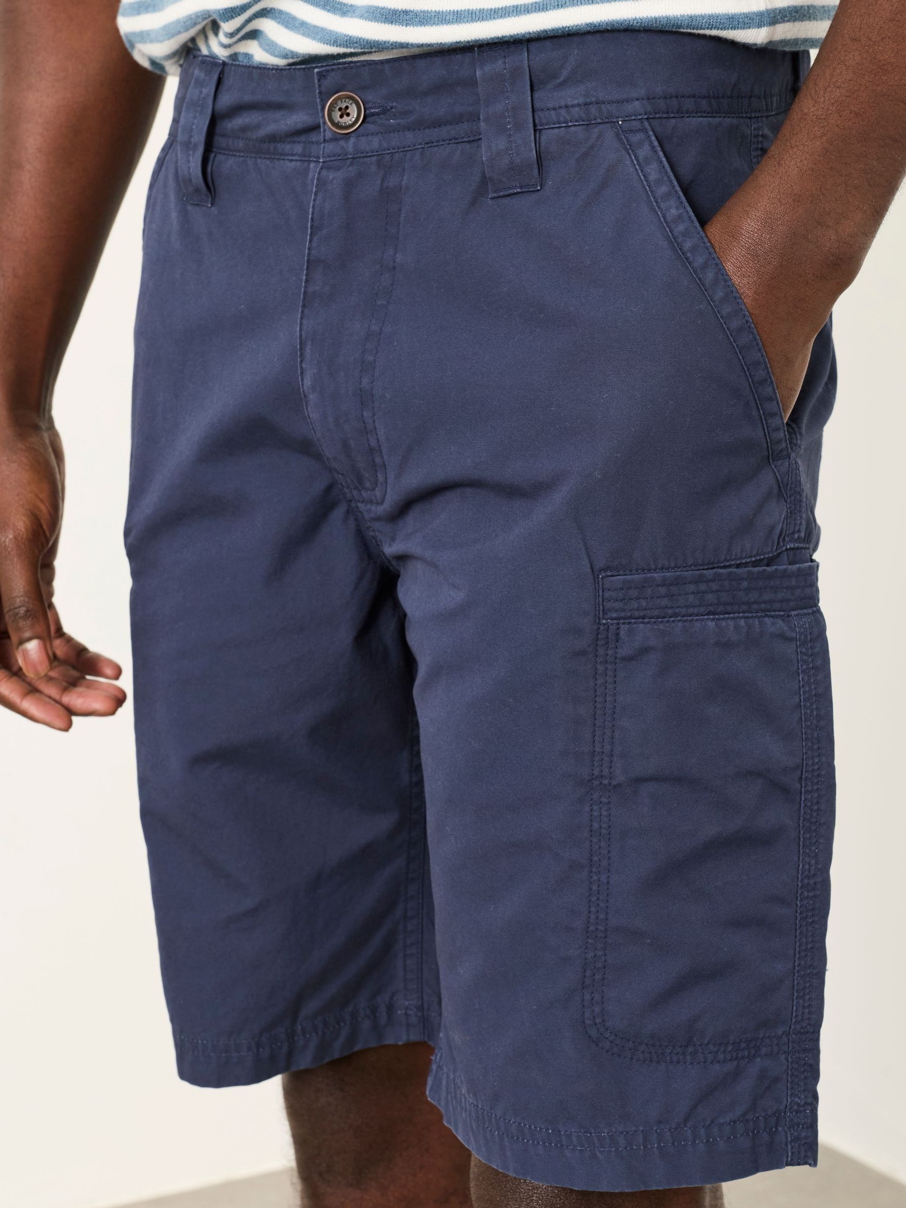 Burley Navy Lightweight Cargo Shorts - Image 4 of 6