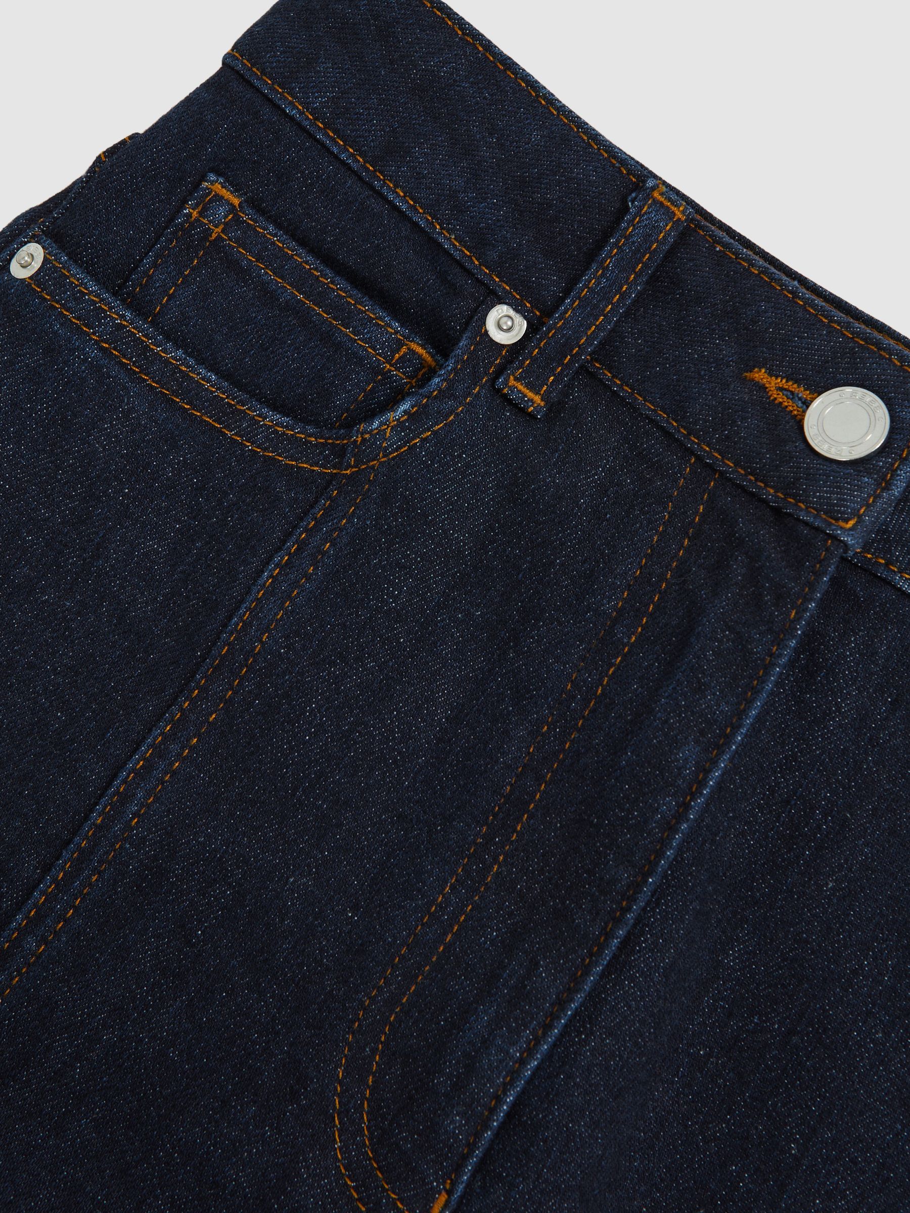 Petite Flared Seam-Detail Jeans in Indigo - Image 7 of 8