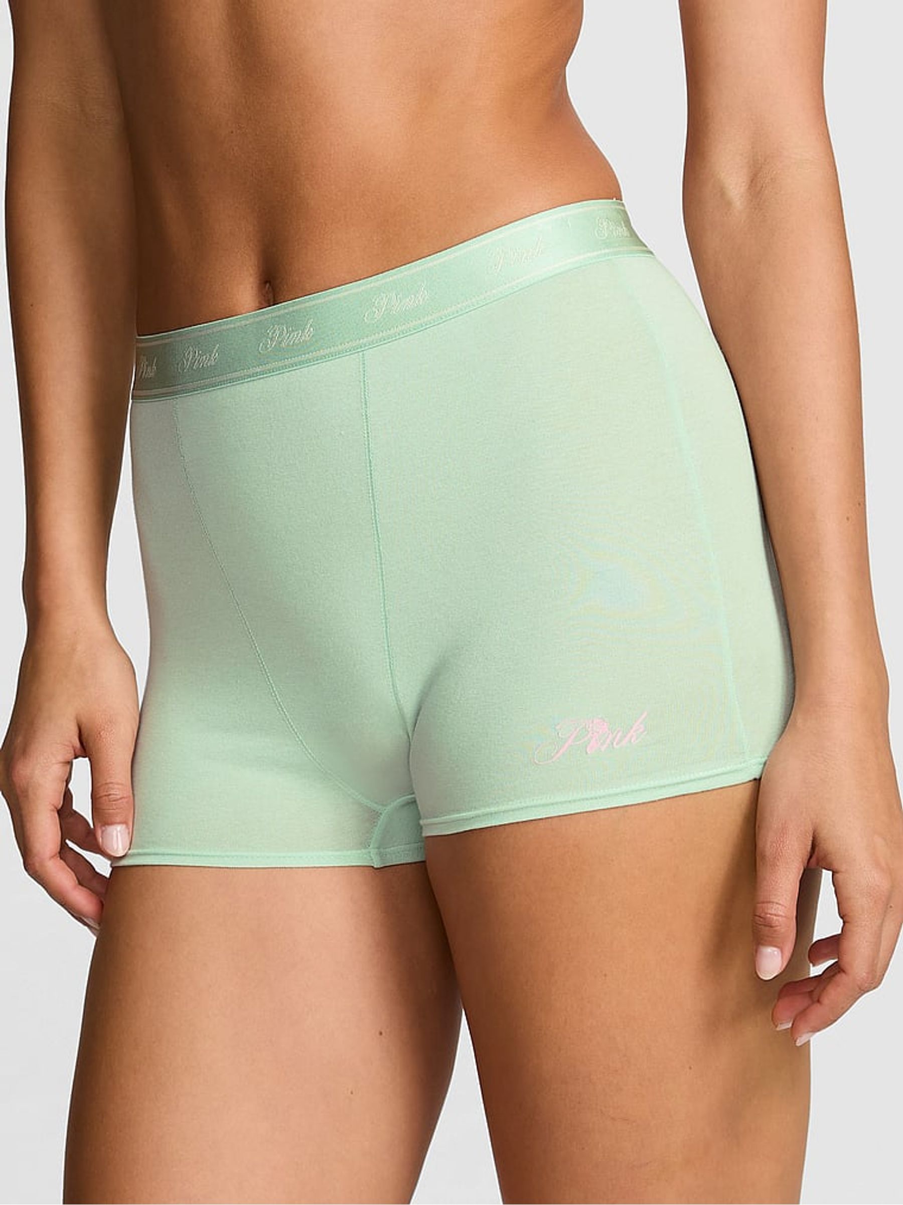Mint Green High Waist Cotton Logo Knickers - Image 2 of 3