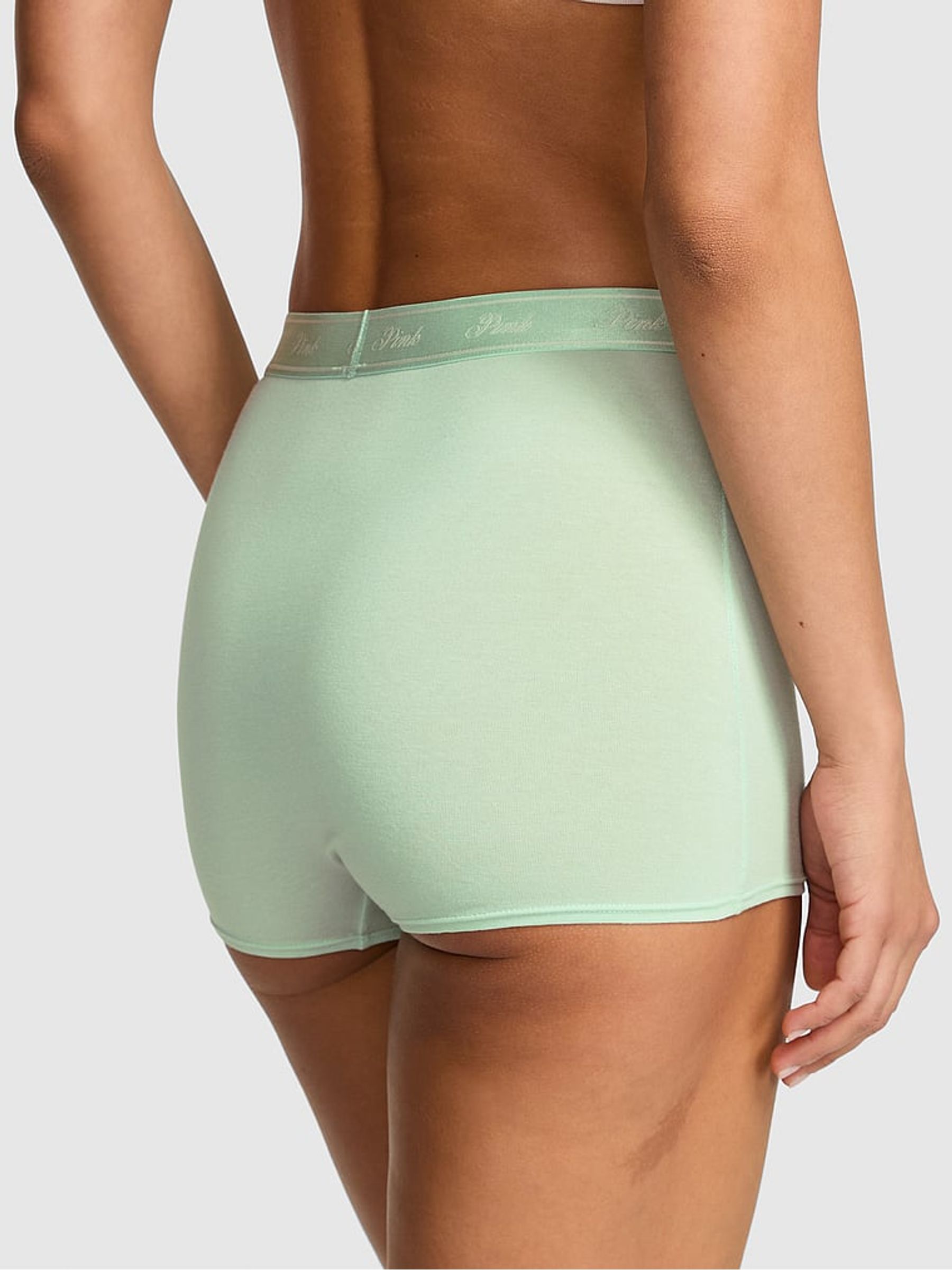 Mint Green High Waist Cotton Logo Knickers - Image 3 of 3