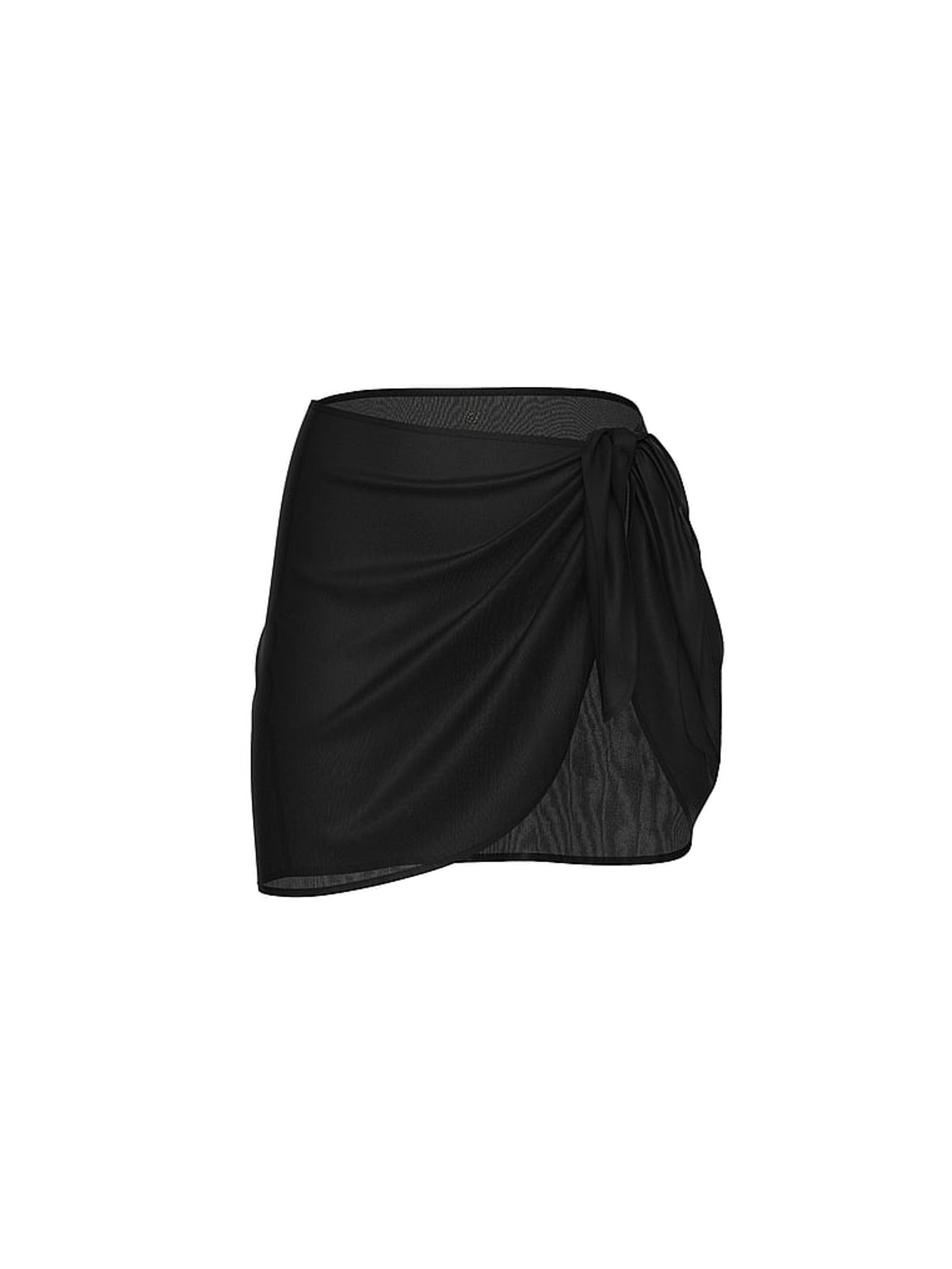 Black Sheer Mini Sarong Cover Up - Image 1 of 1