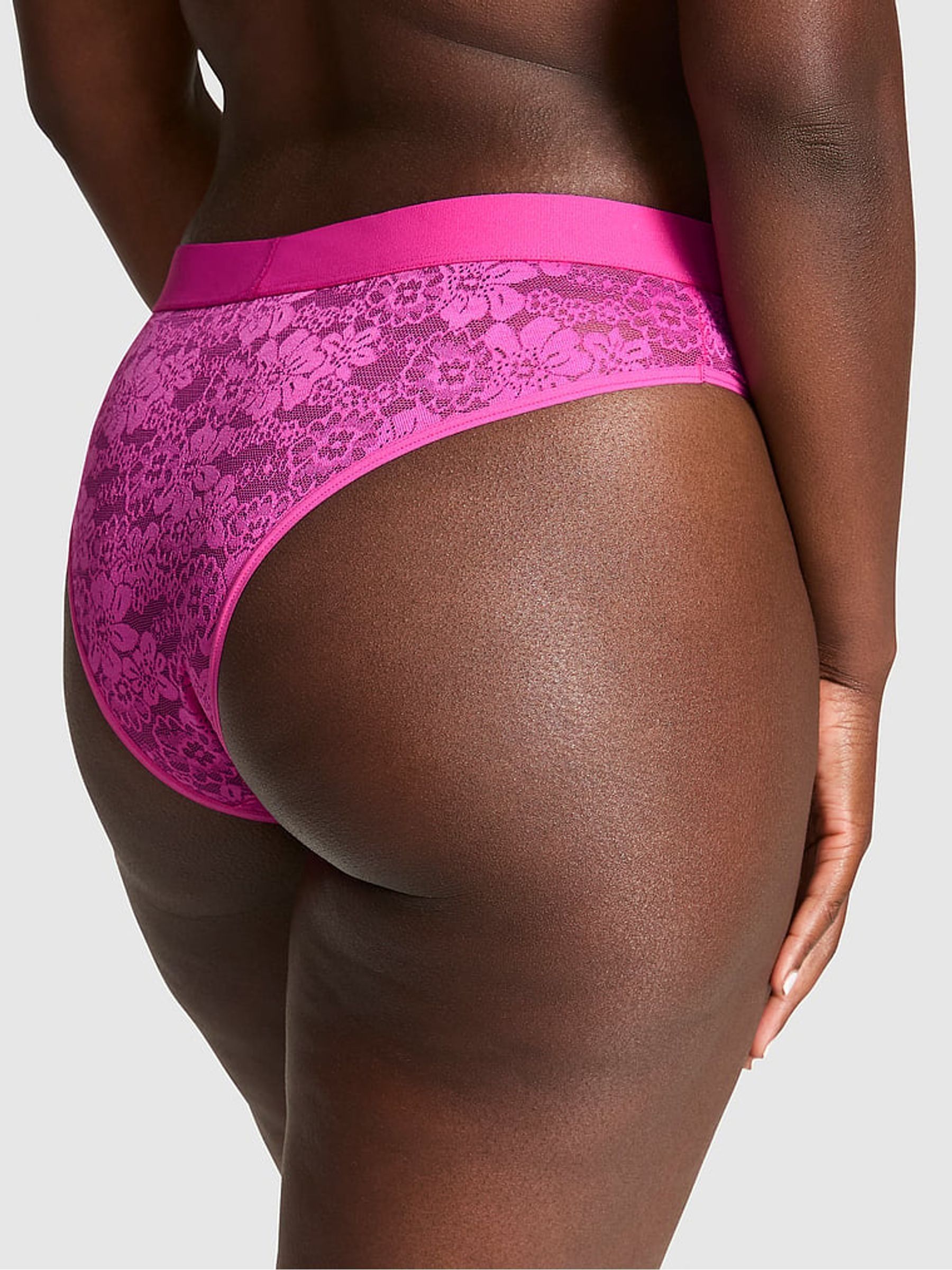 Pink Fire Brazilian Lace Logo Knickers - Image 2 of 2