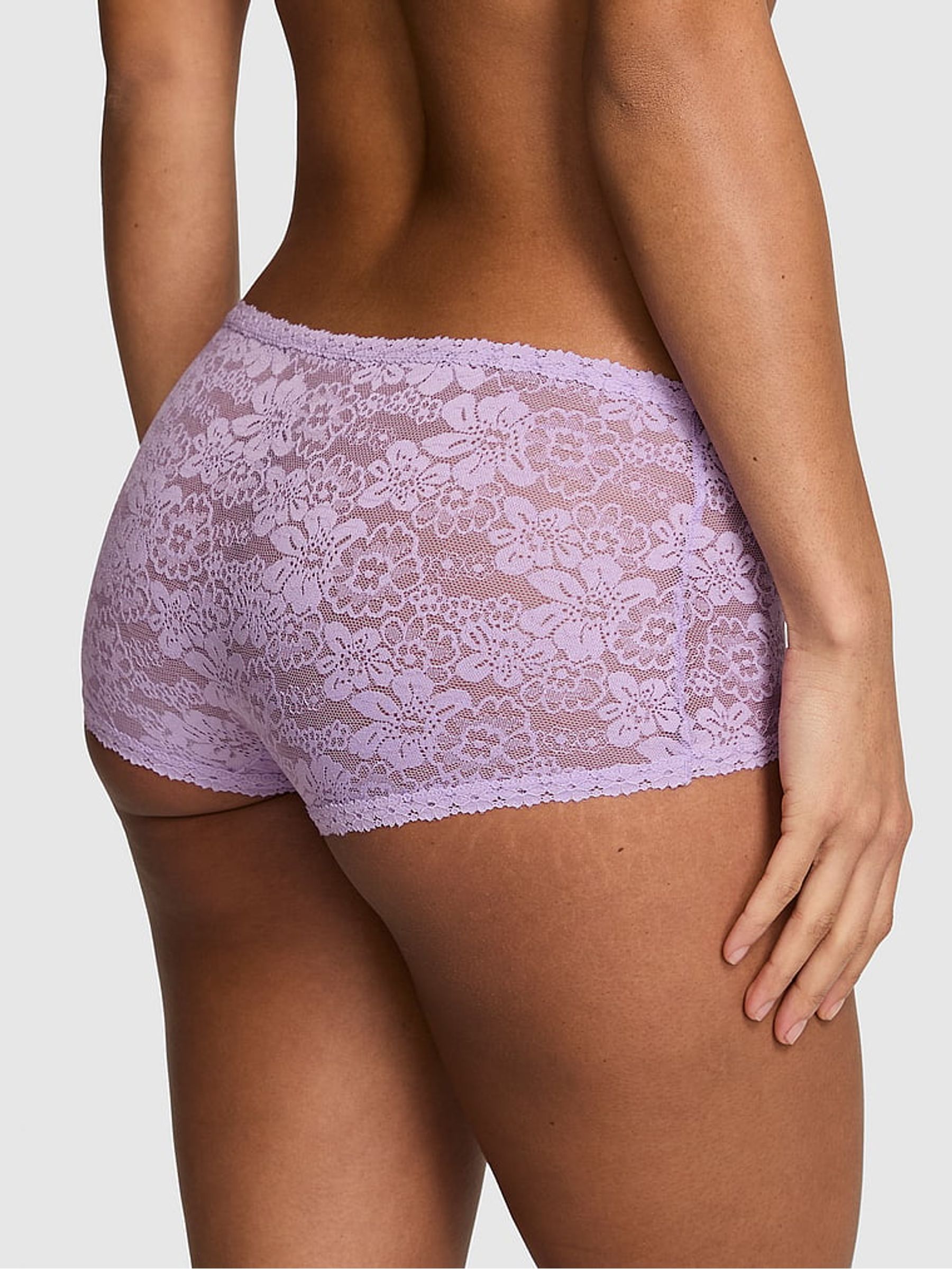 Purple Aster Short Floral Lace Knickers - Image 2 of 2