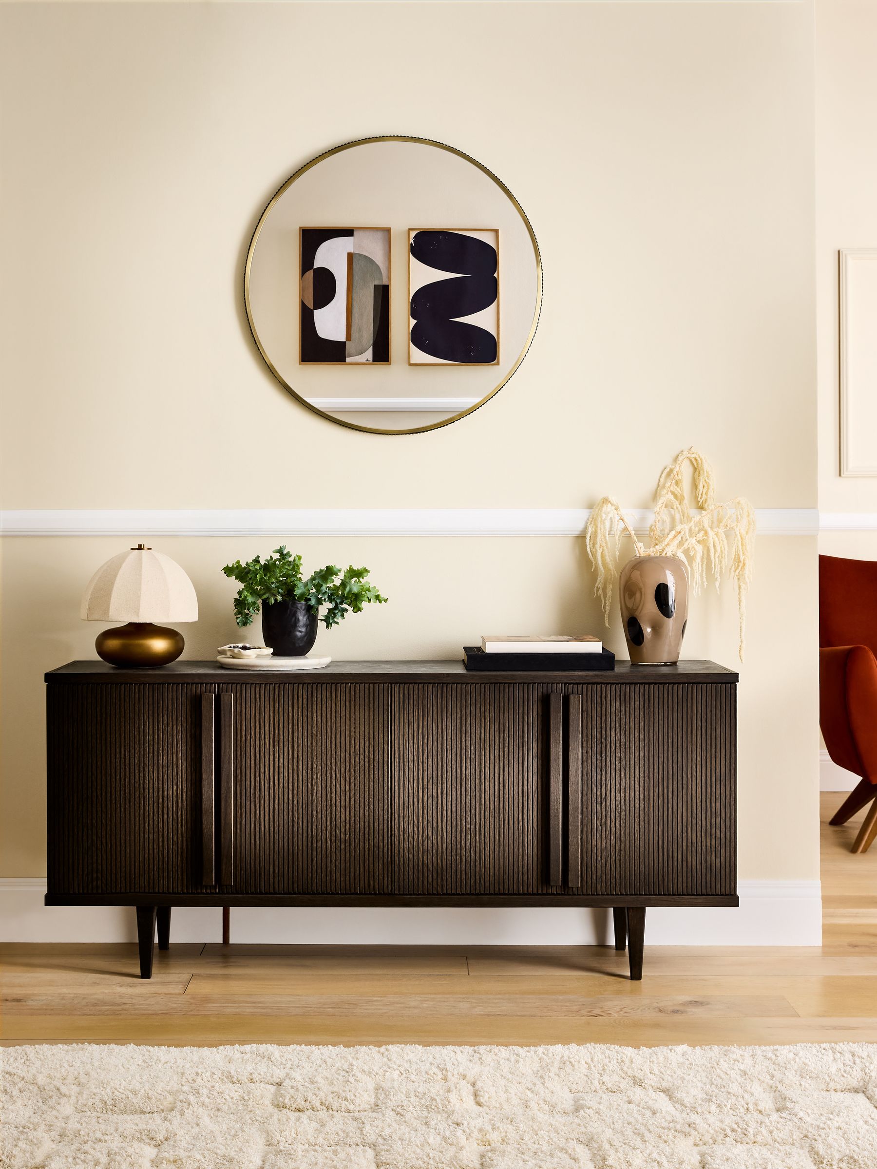 Brunswick Large Sideboard in Ribbed Dark Oak - Image 2 of 9