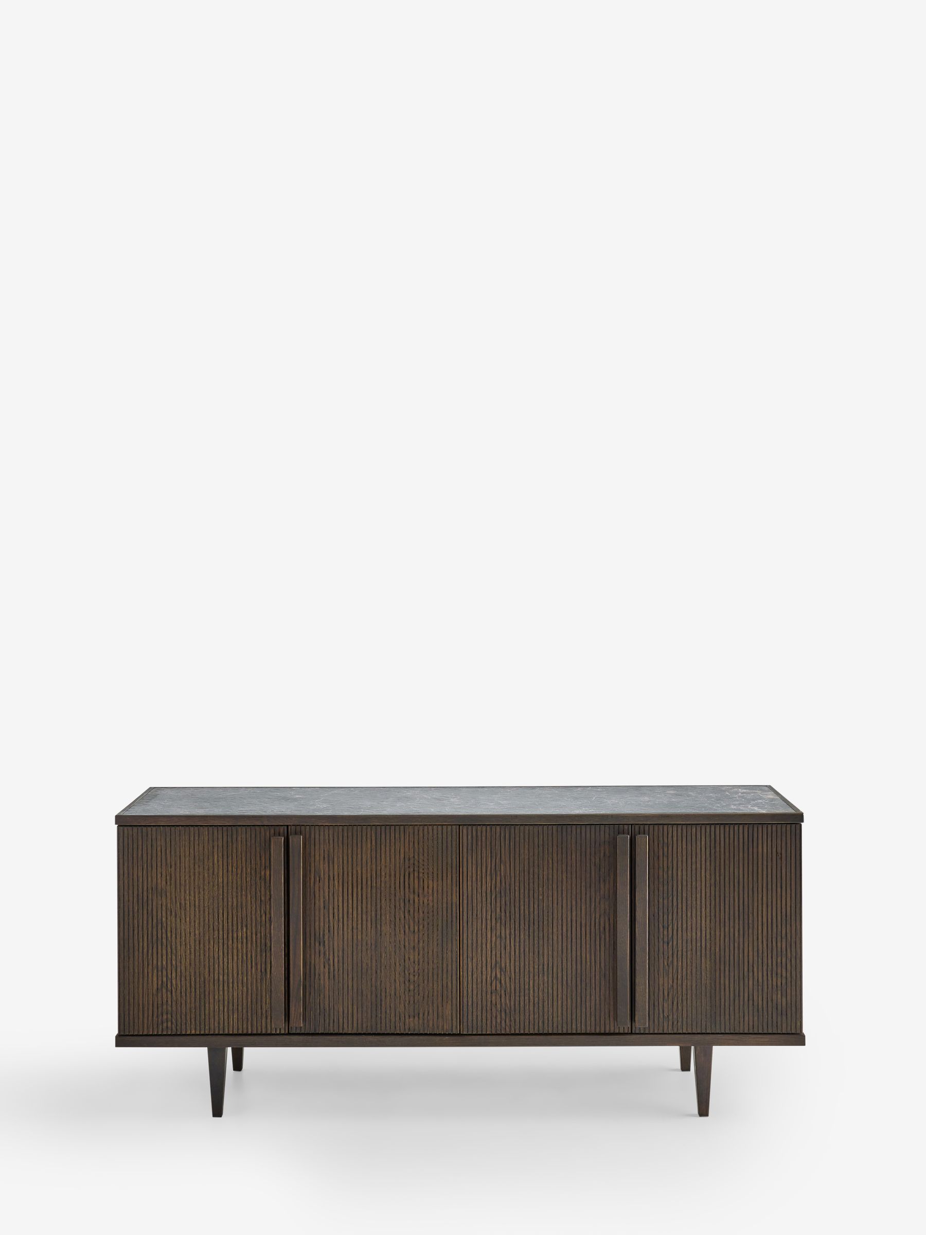 Brunswick Large Sideboard in Ribbed Dark Oak - Image 6 of 9