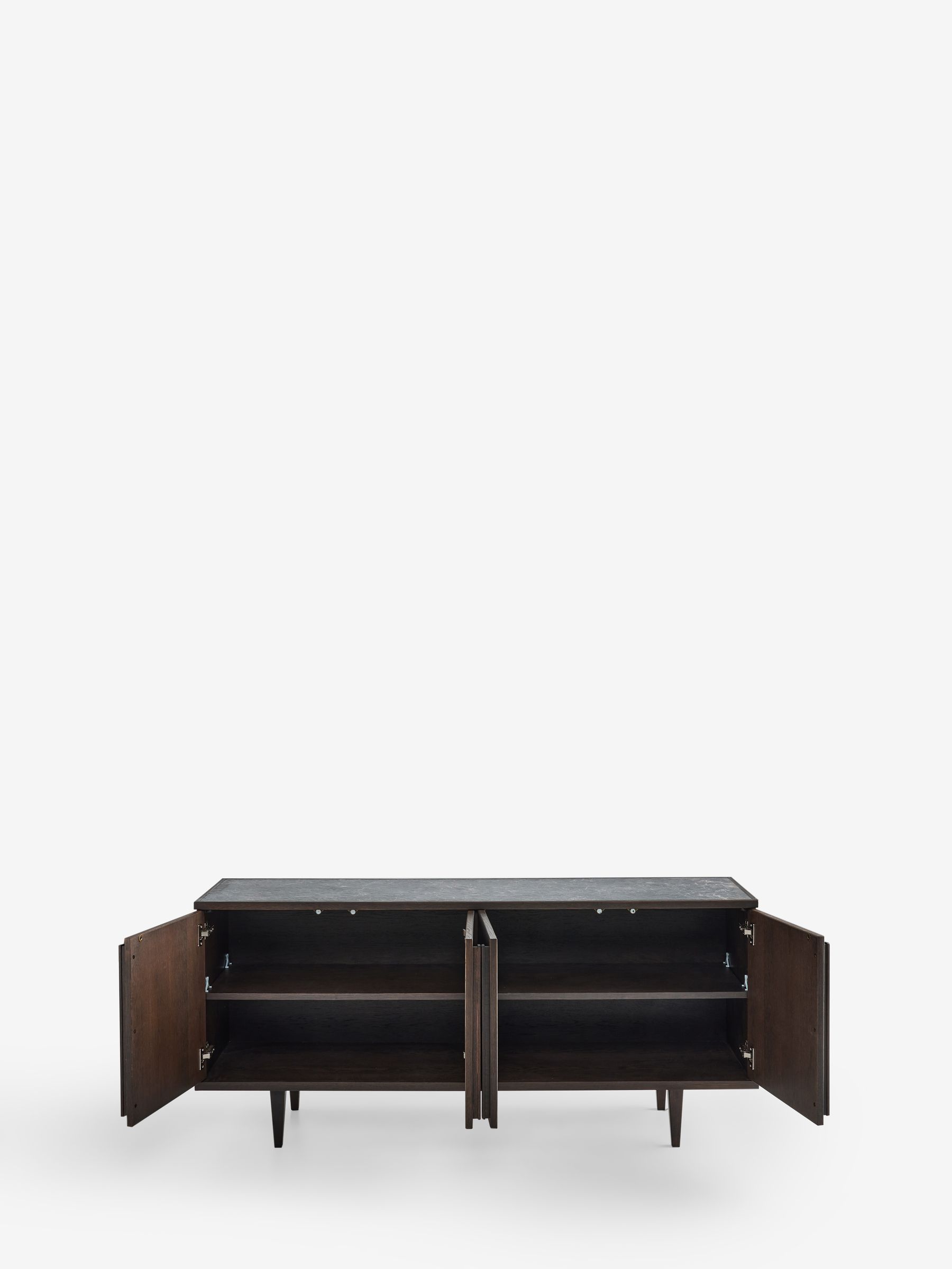Brunswick Large Sideboard in Ribbed Dark Oak - Image 7 of 9