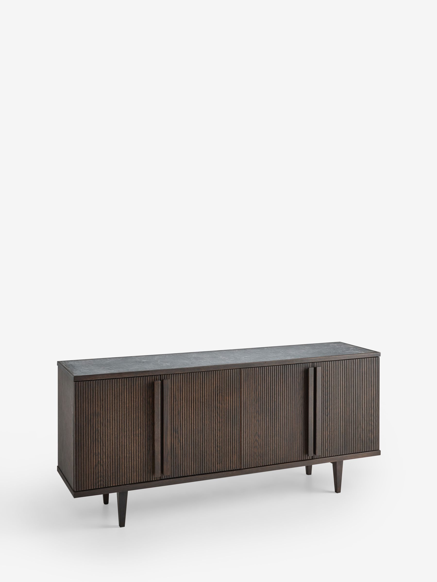 Brunswick Large Sideboard in Ribbed Dark Oak - Image 8 of 9