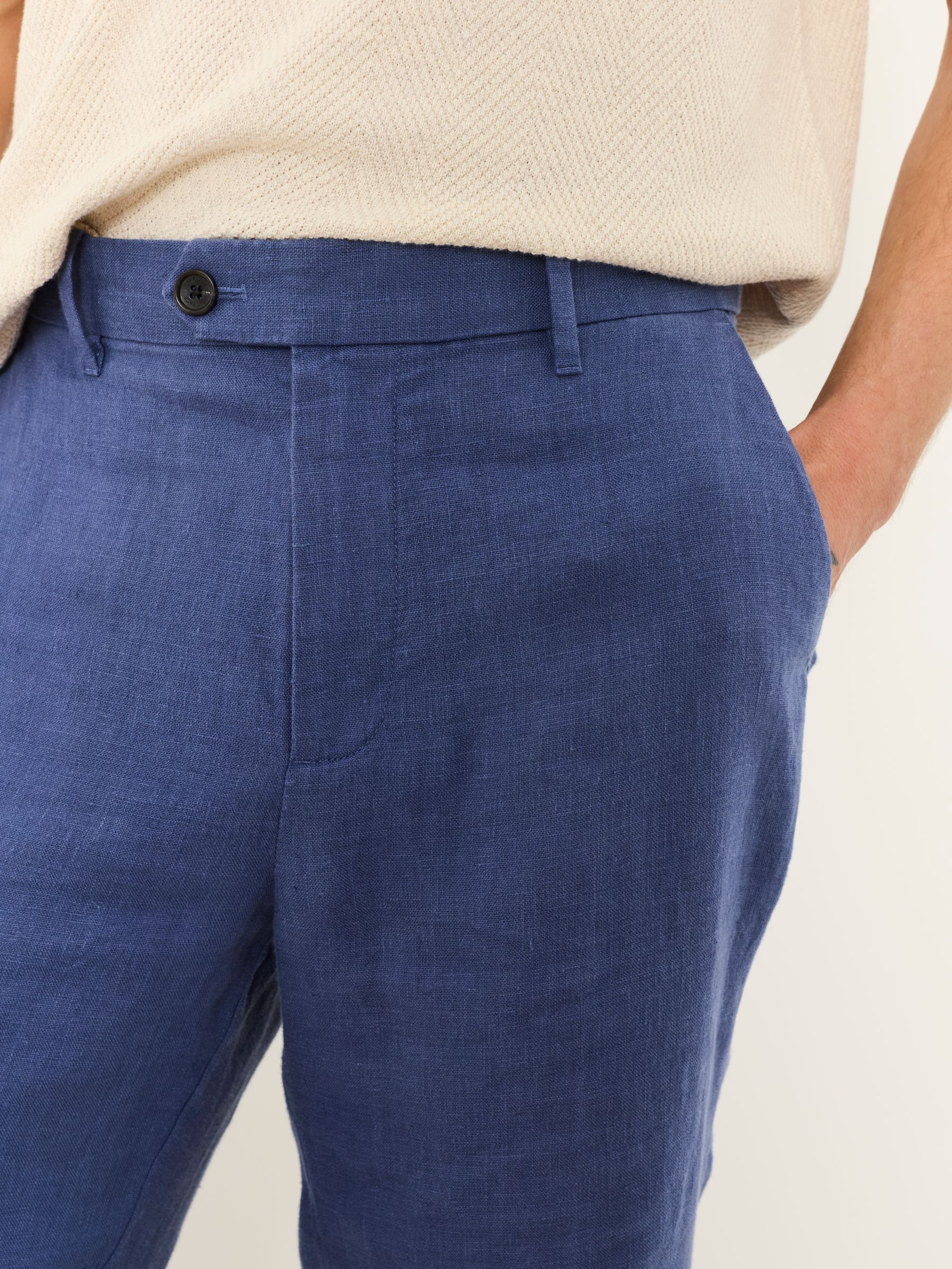 Bosbury French Navy Linen Trousers - Image 3 of 5