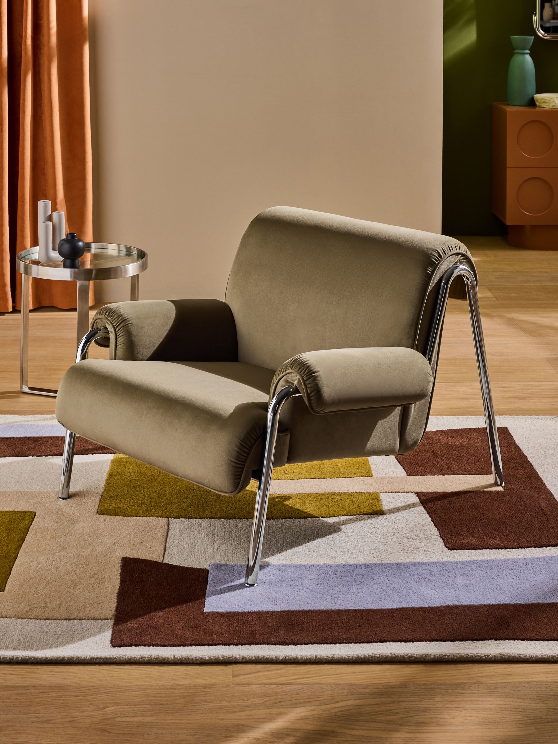 Lorien Chair in Velvet Fern Green - Image 1 of 5