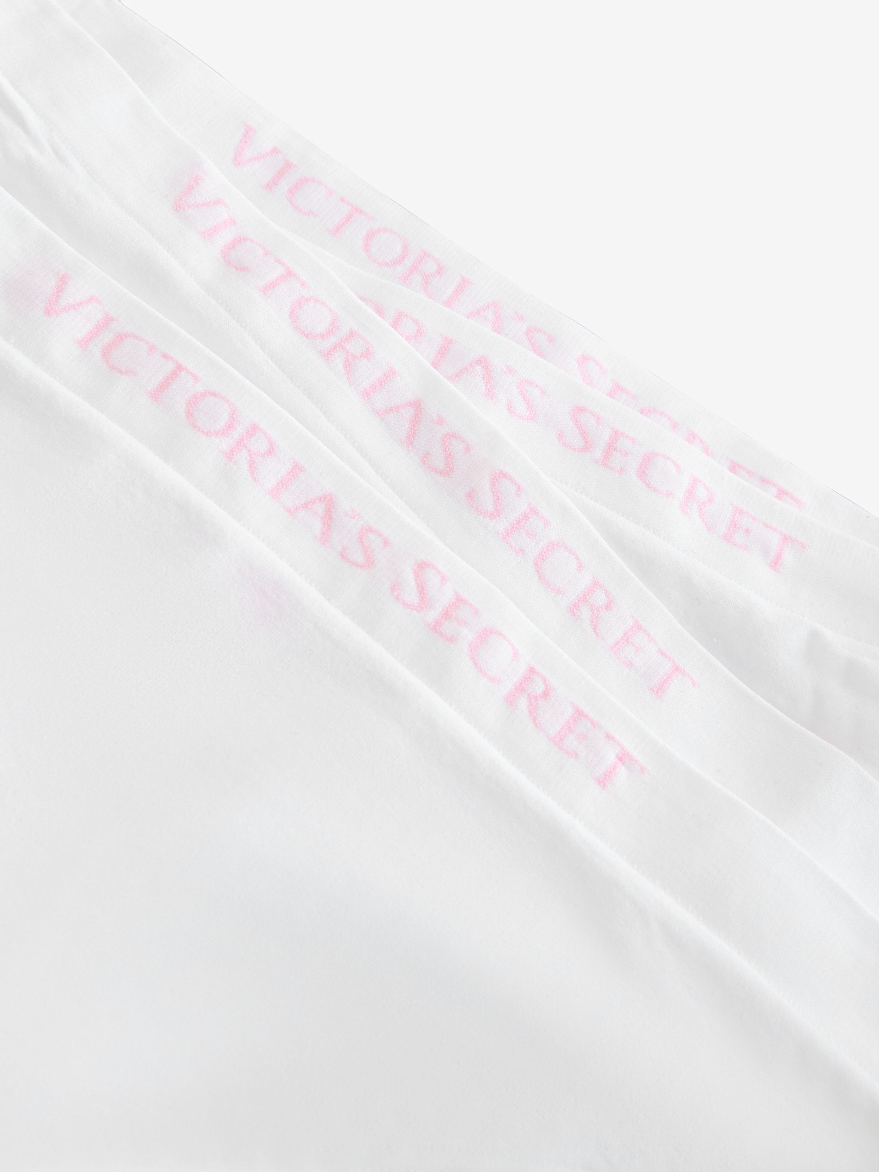 White Thong 4 Pack Logo Knickers - Image 3 of 3