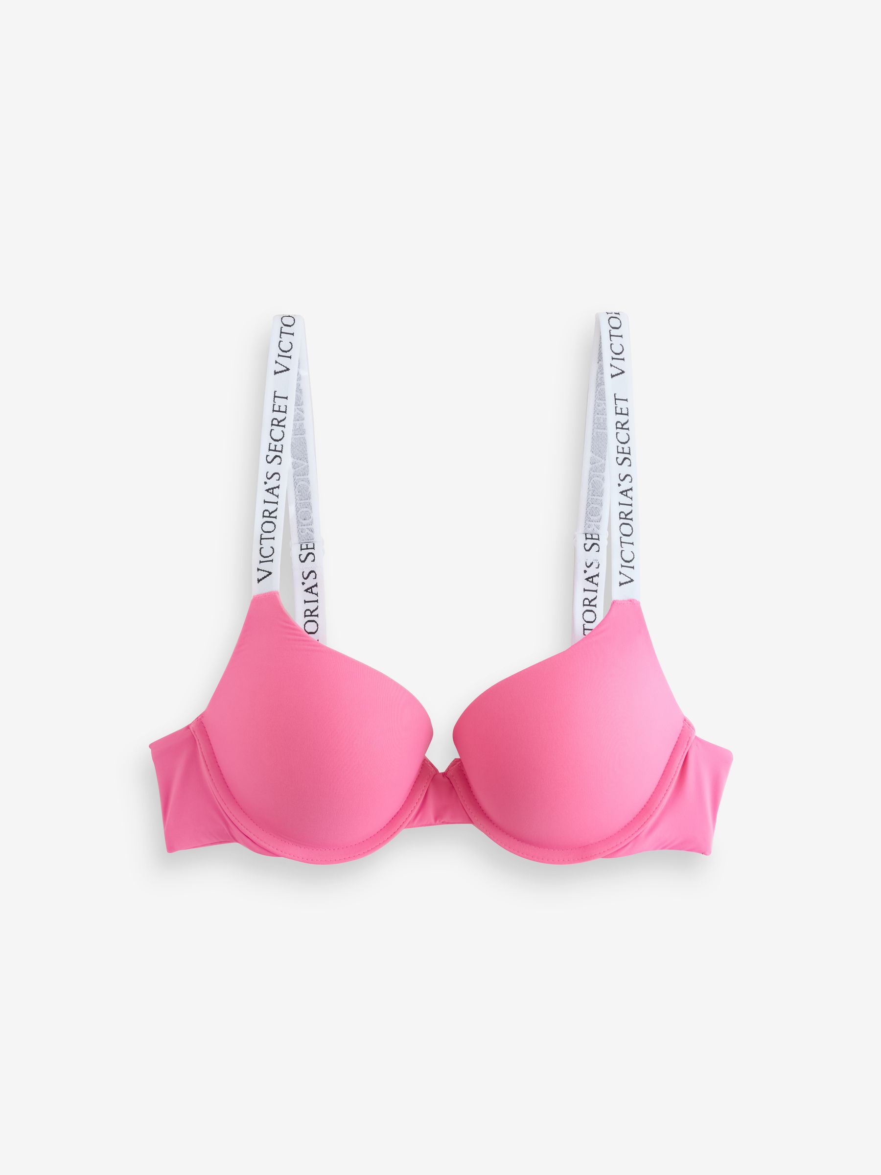 Rose Garden Pink Full Cup Push Up Logo Bra - Image 1 of 3