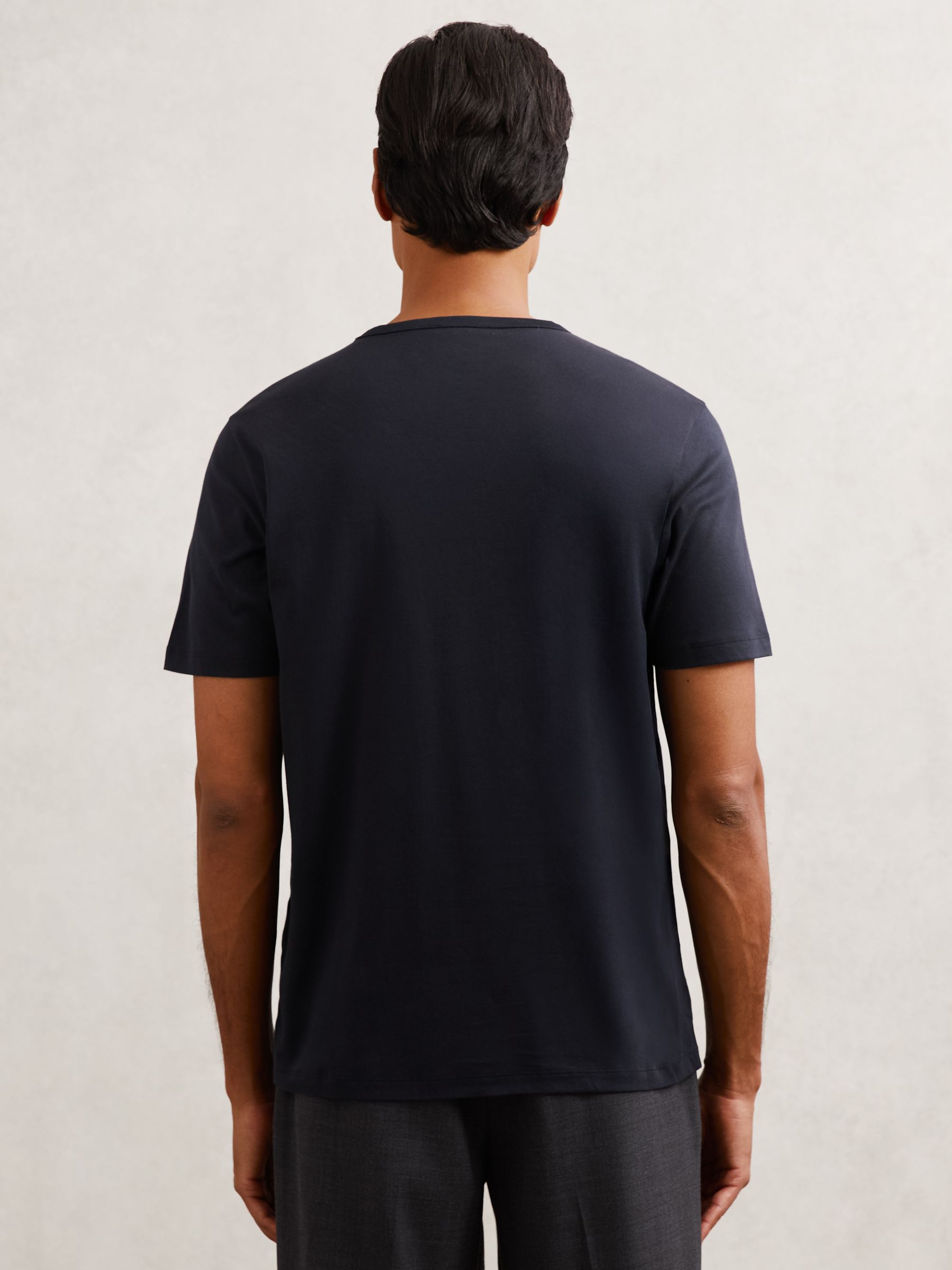 Air-Water Cotton Tailored-Fit T-Shirts 2-Pack in Navy/White - image 3