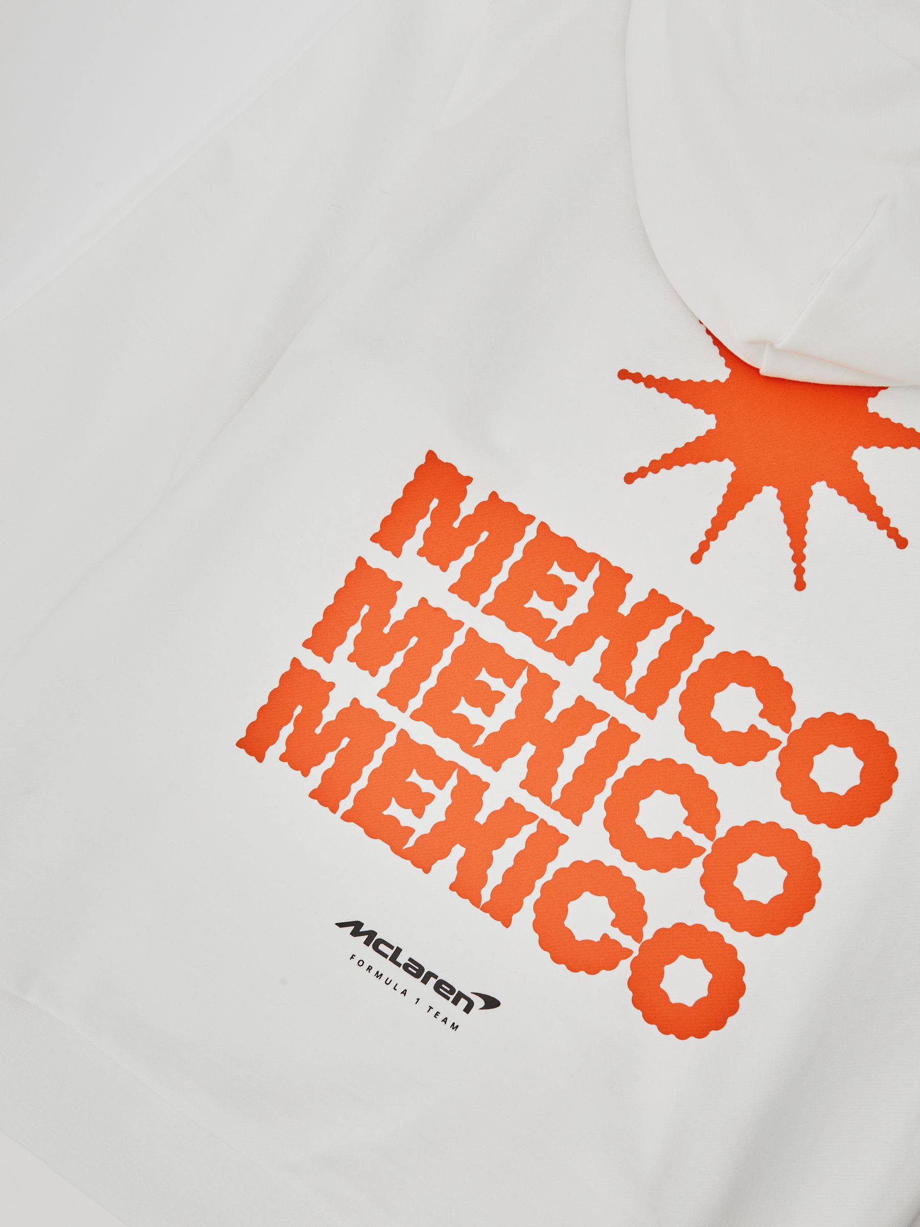McLaren F1 Team Mexico City Hoodie Unisex Fit in White - Image 8 of 9
