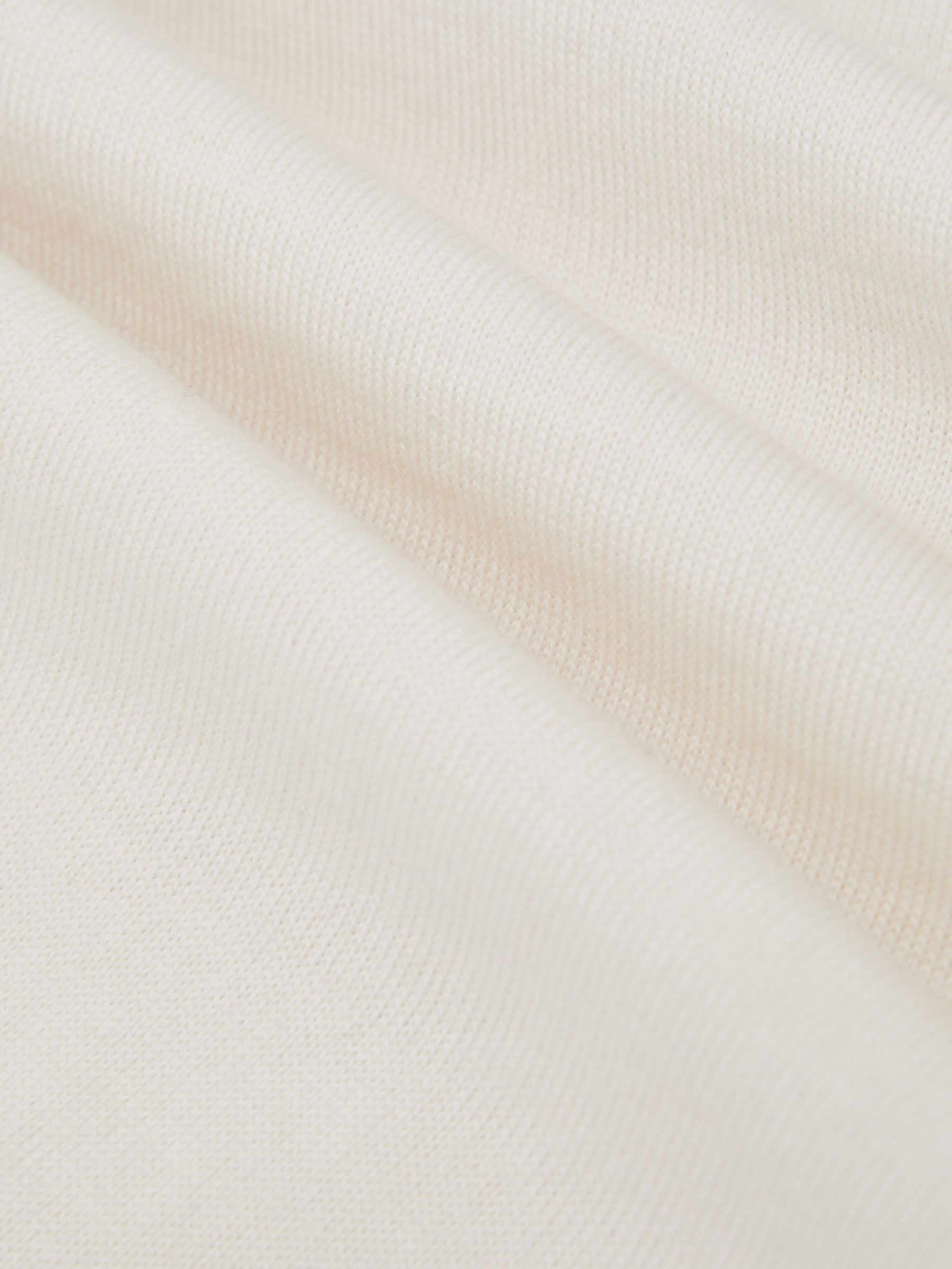 Wool V-Neck Jumper in White - image 3