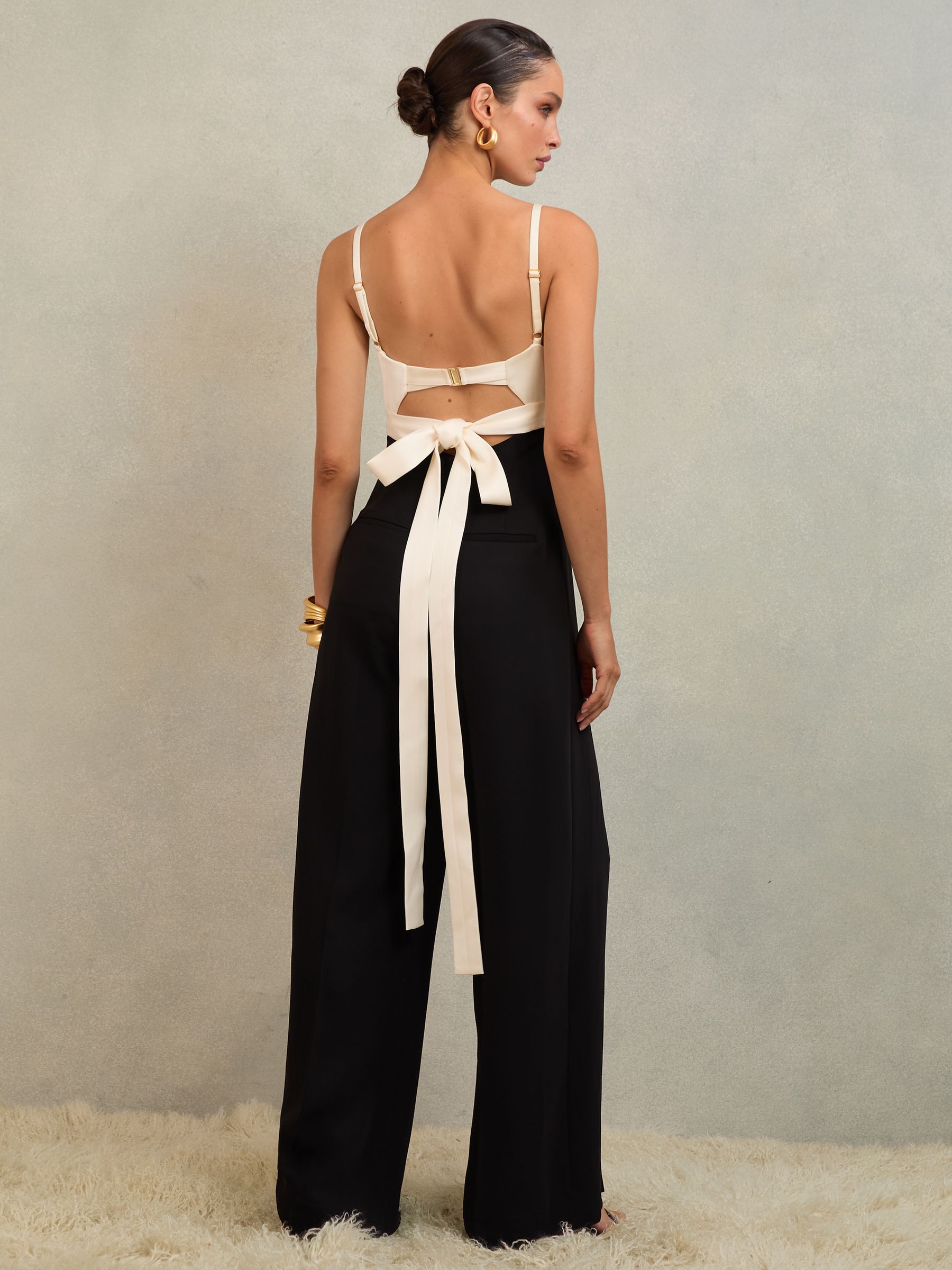 Atelier Colourblock Wide-Leg Jumpsuit in Black - image 4