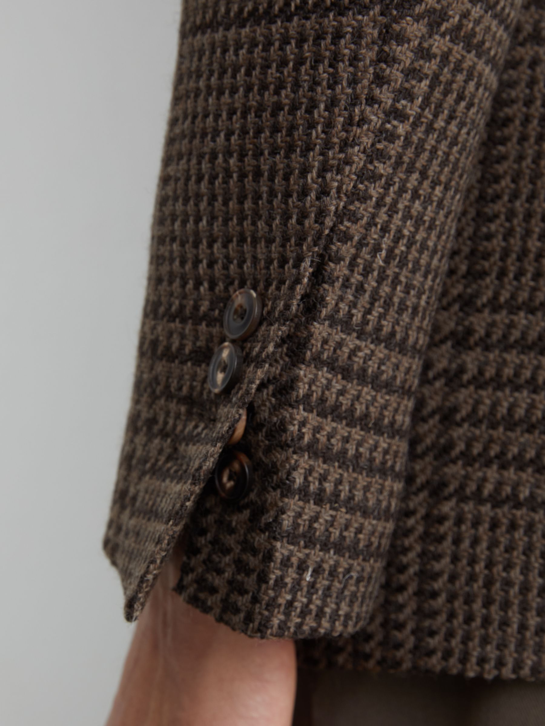 Atelier Check Single-Breasted Blazer Wool Tailored-Fit in Brown - image 5