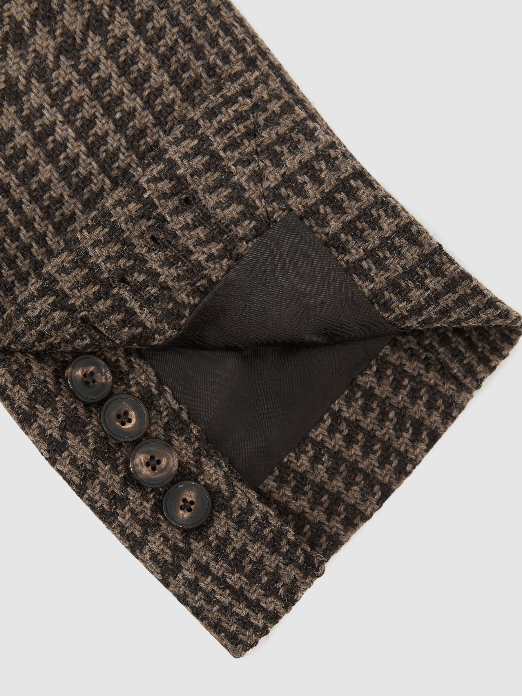Atelier Check Single-Breasted Blazer Wool Tailored-Fit in Brown - image 2