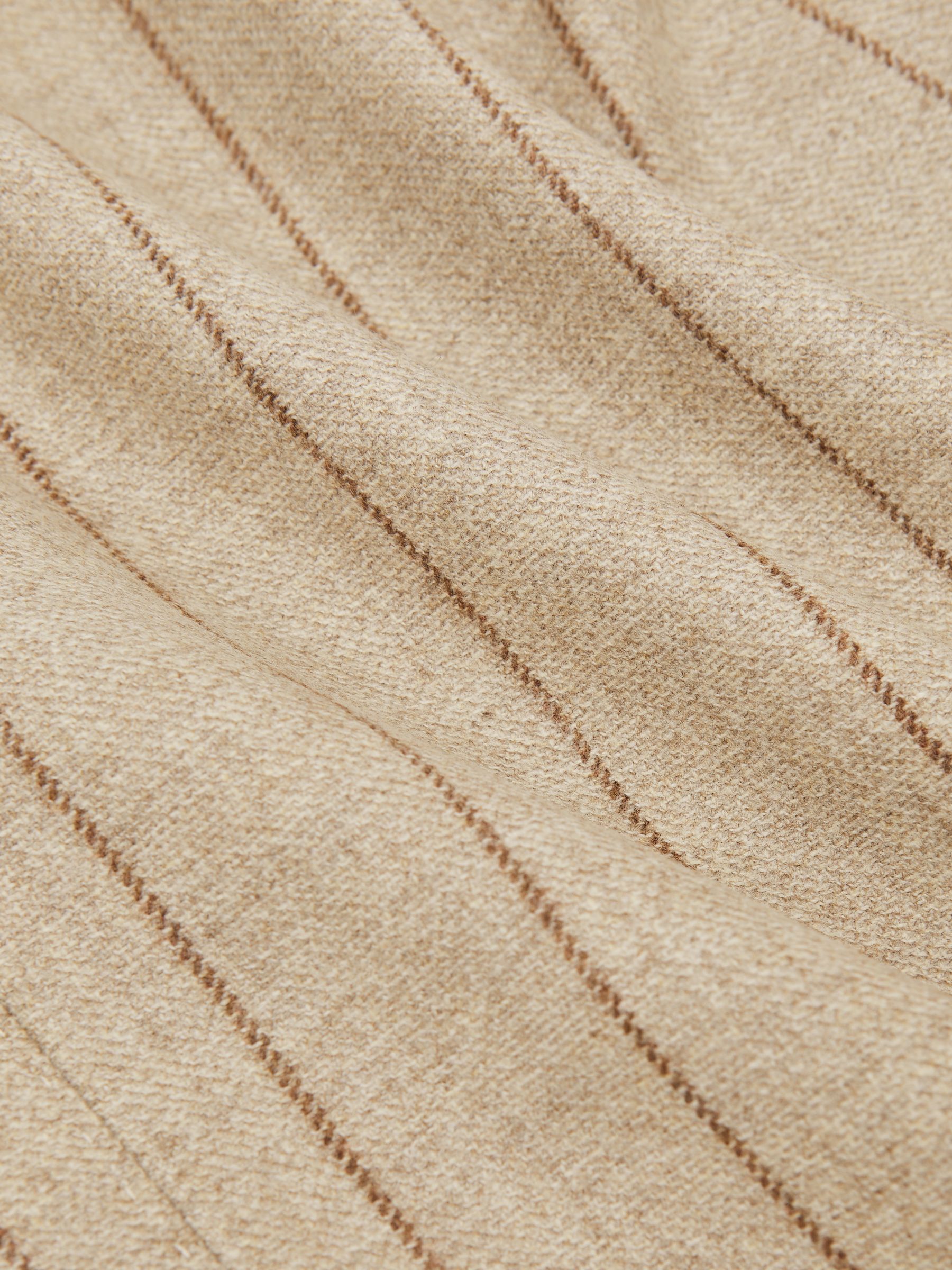 Atelier Wool Double-Breasted Blazer Pinstripe Classic-Fit in Mocha Brown - Image 9 of 9