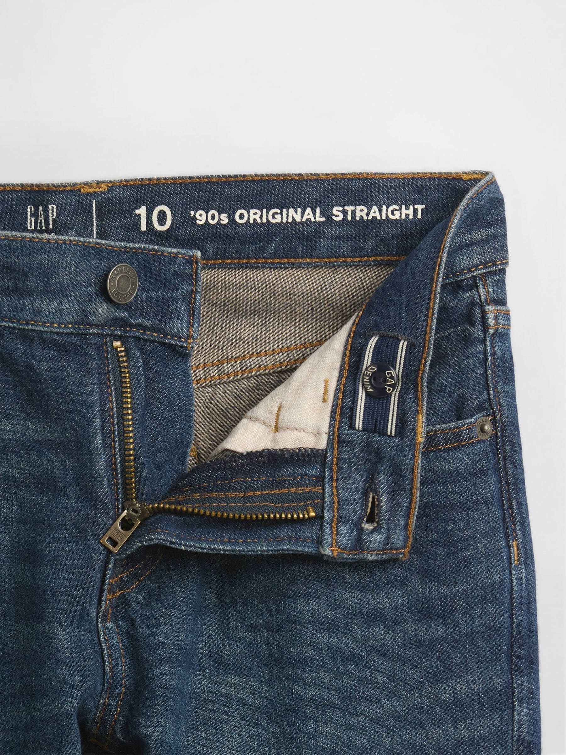 Dark Wash Blue 90s Original Straight Jeans (5-13yrs) | Gap