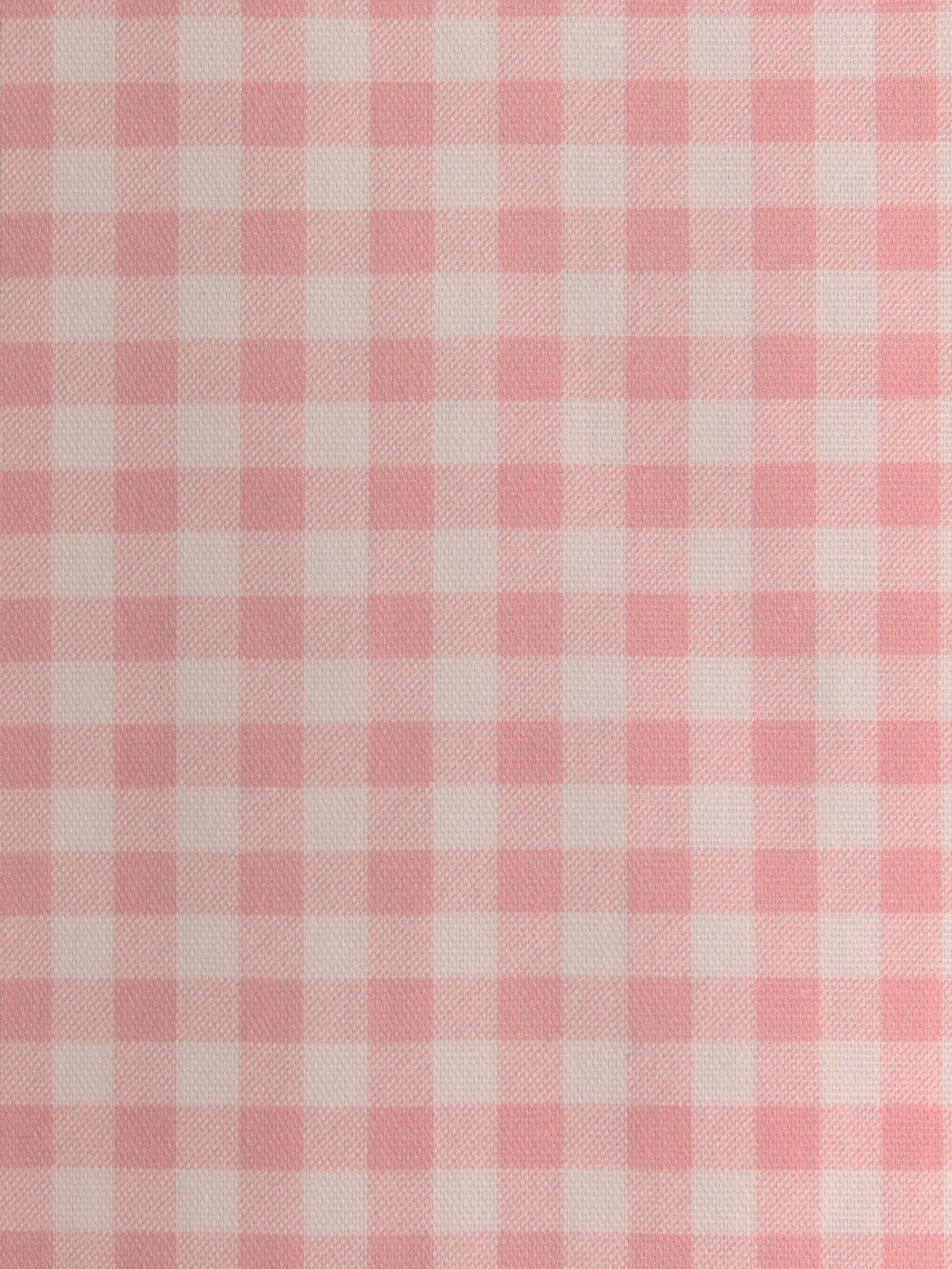Pink Gingham Blackout Lined Curtains - Image 5 of 5