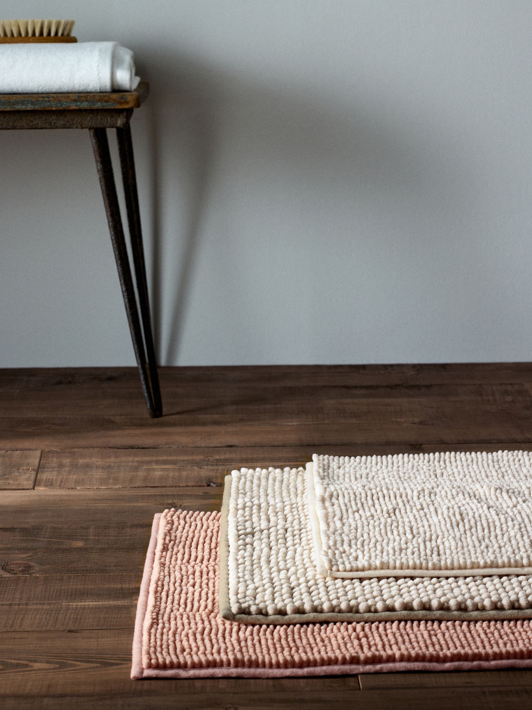 3 Pack Pink/Natural Bobble Bath Mats - Image 6 of 6