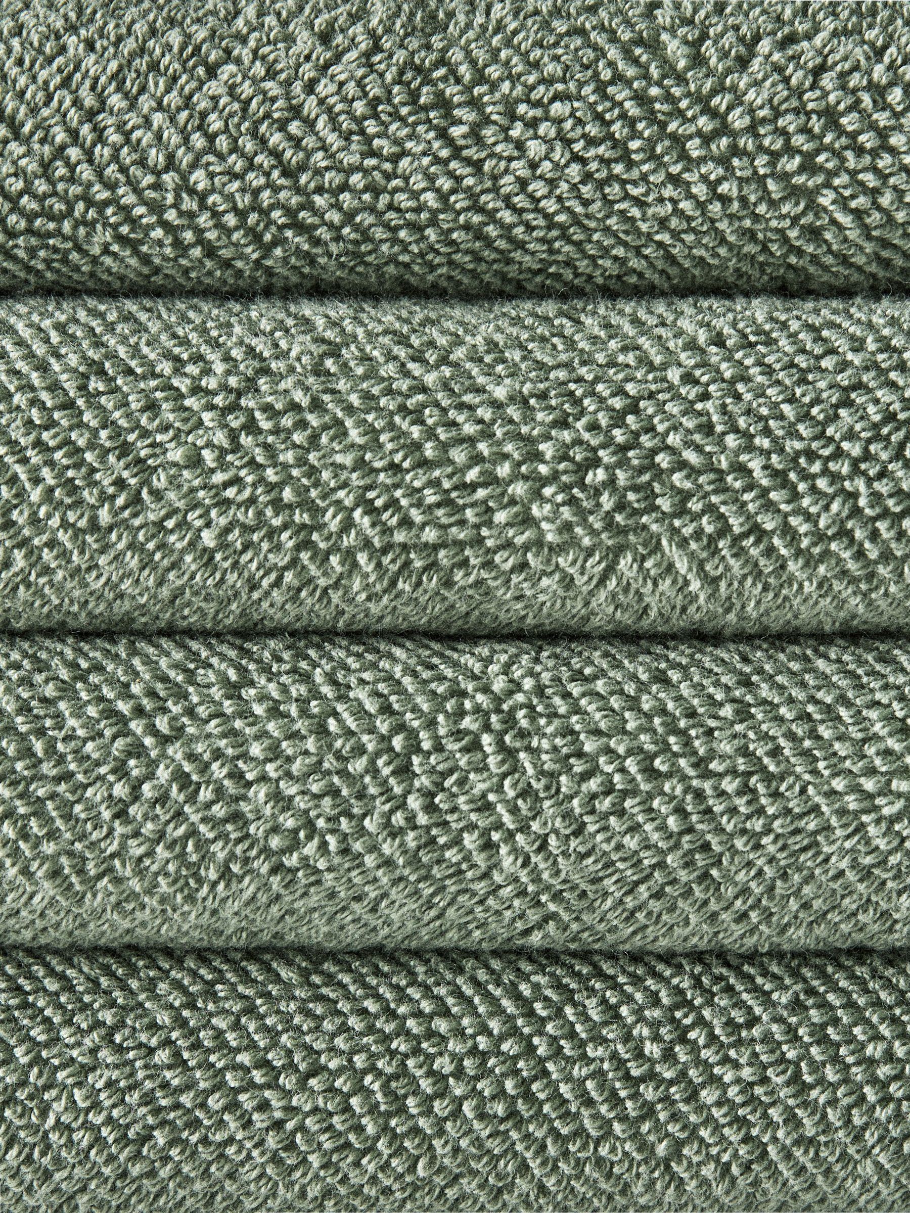 The Set 4 Pack Sage Green Popcorn Textured Hand Towels - Image 5 of 5