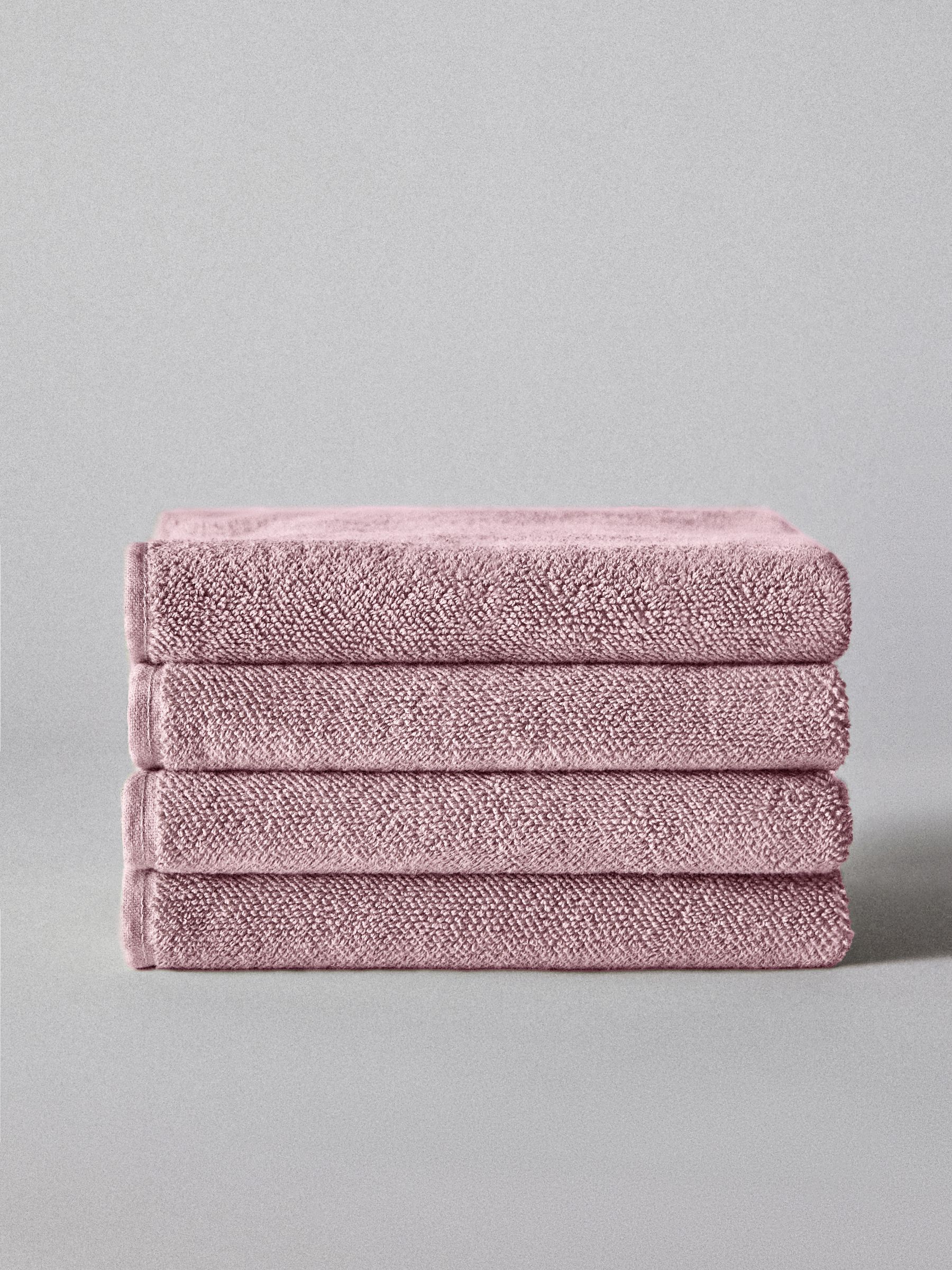 Pink Set of 4 Popcorn Textured Hand Towels - Image 1 of 4