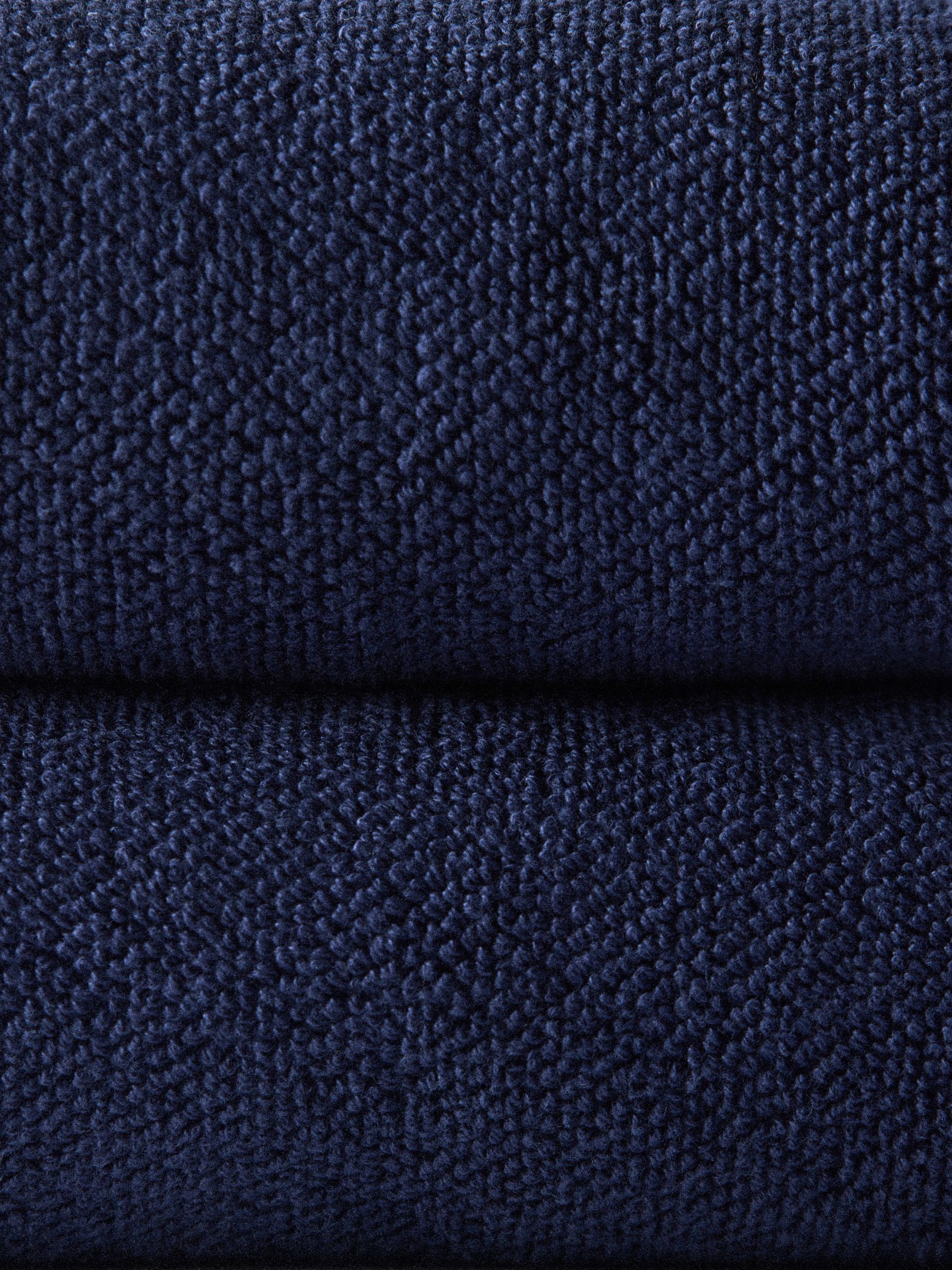 The Set 2 Pack Navy Blue Popcorn Textured Bath Towels - Image 8 of 8