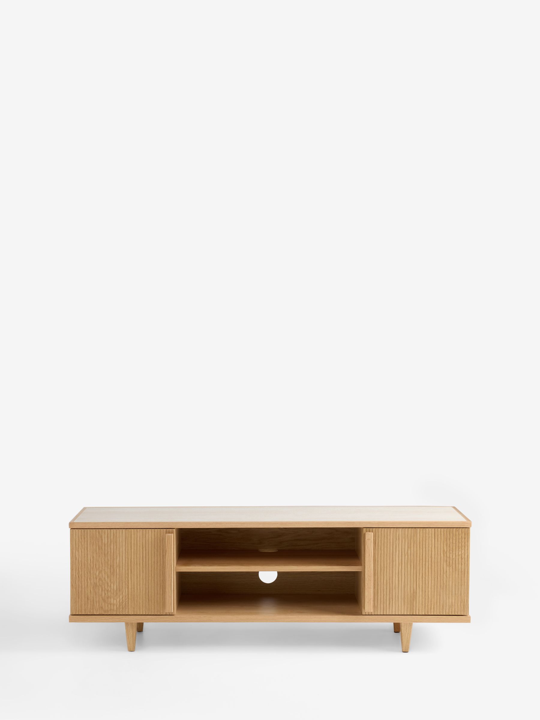 Brunswick Up to 55 Inch Wide TV Unit in Ribbed Oak - Image 7 of 10