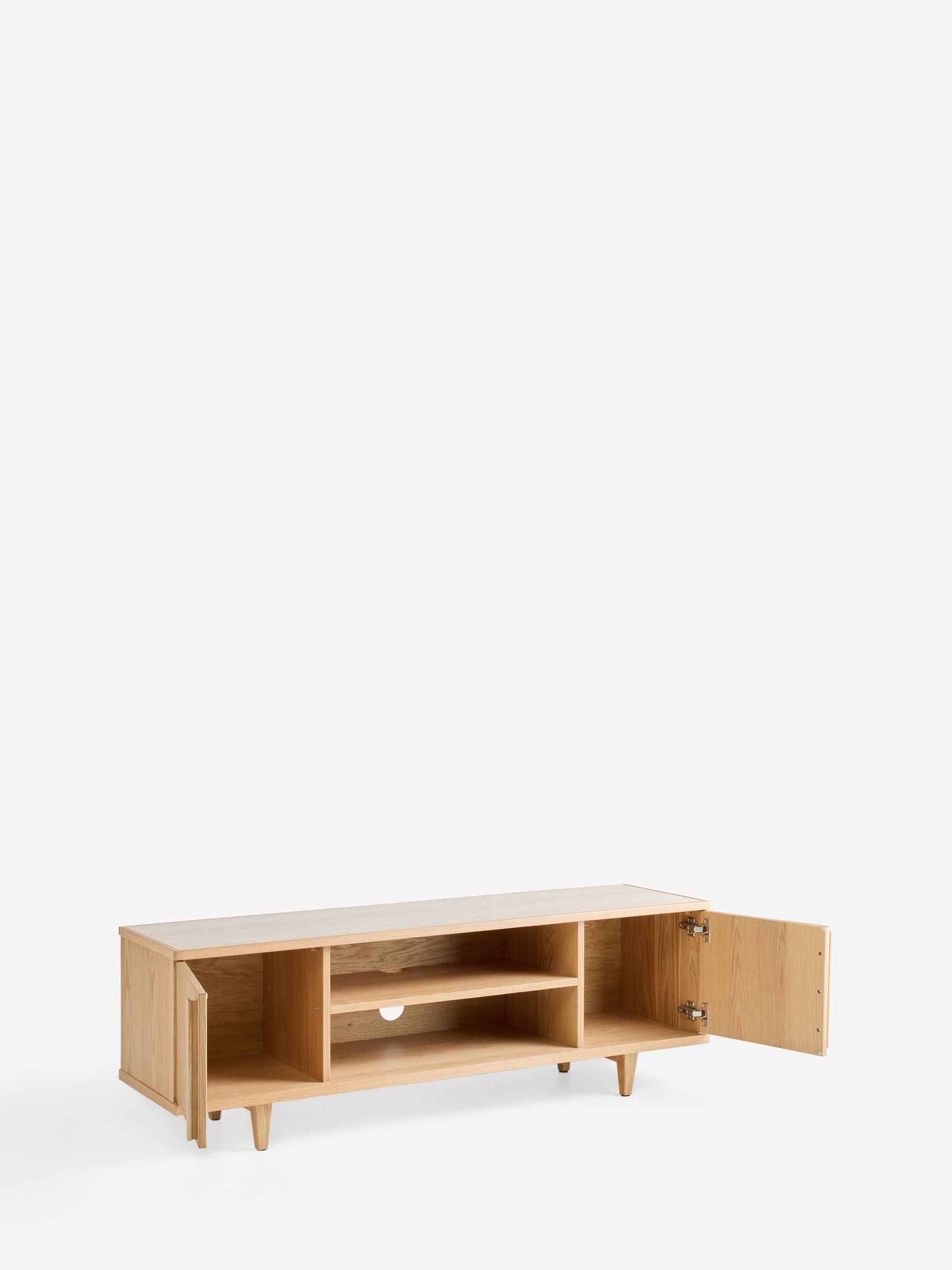 Brunswick Up to 55 Inch Wide TV Unit in Ribbed Oak - Image 8 of 10