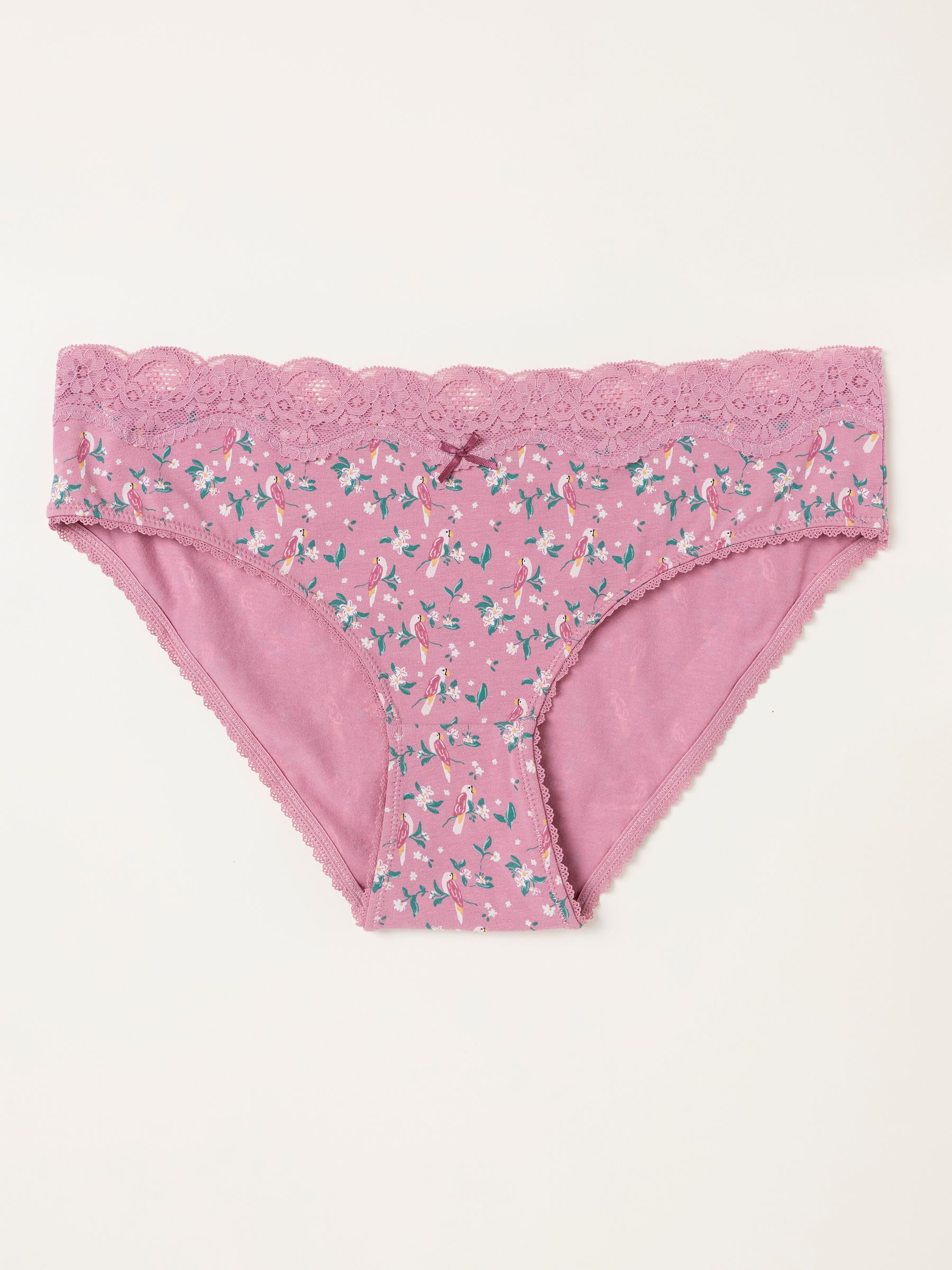 Pink Bird Floral Classic Knickers - Image 1 of 2