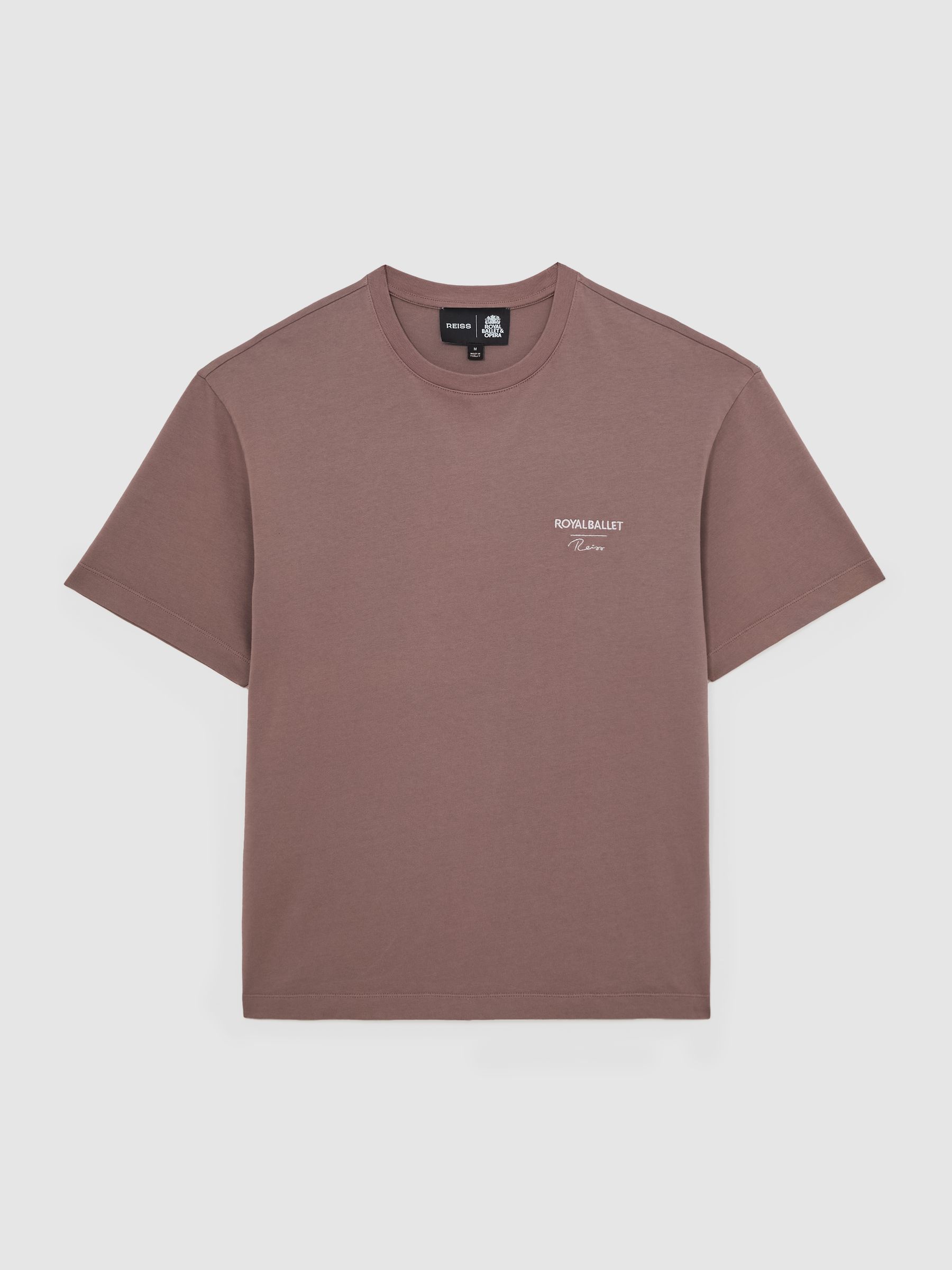 Reiss Reiss | Royal Ballet Logo Unisex Fit T-Shirt in Rose Pink