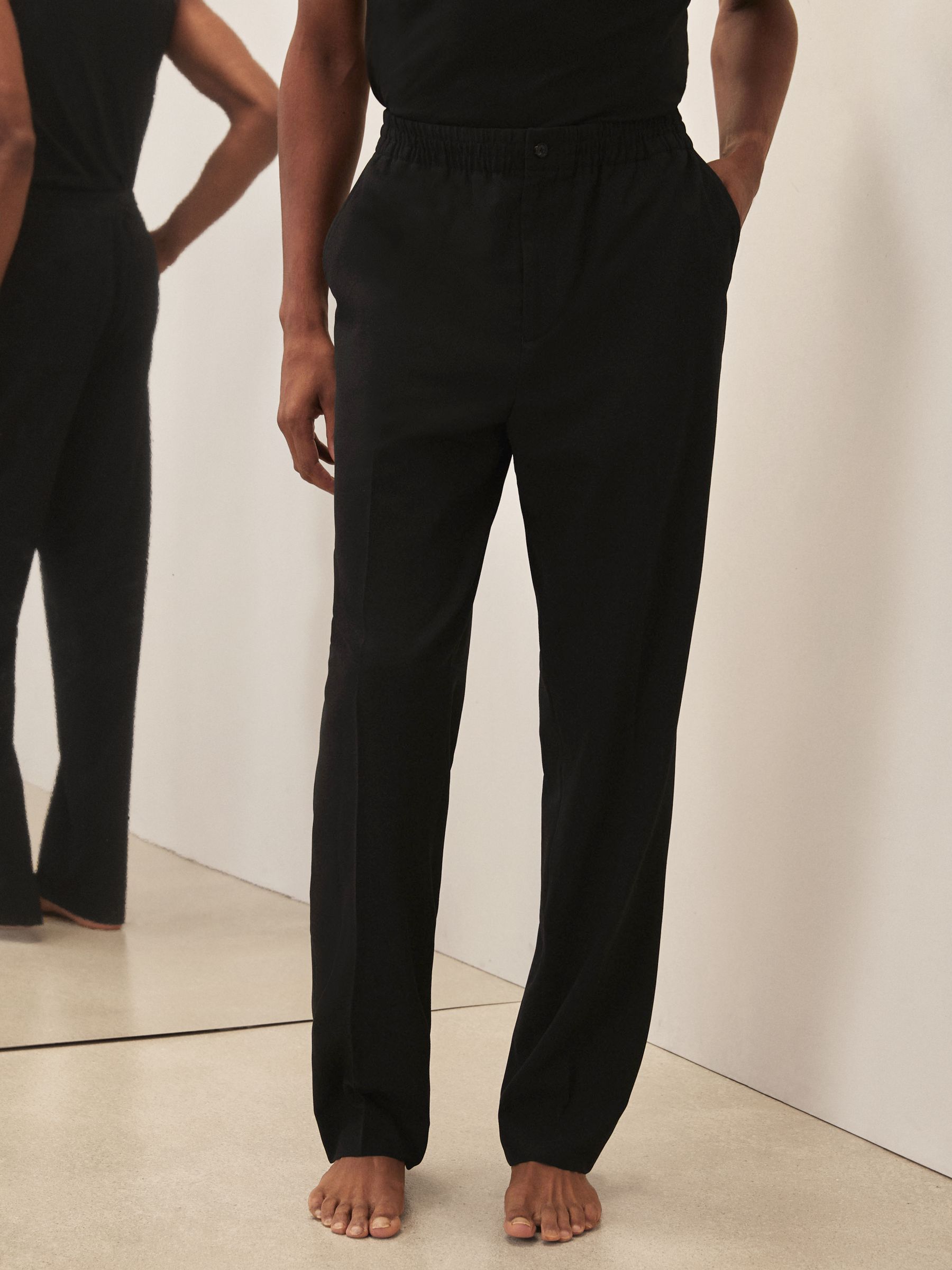 Reiss | Royal Ballet Wide-Leg Trousers in Black - image 4