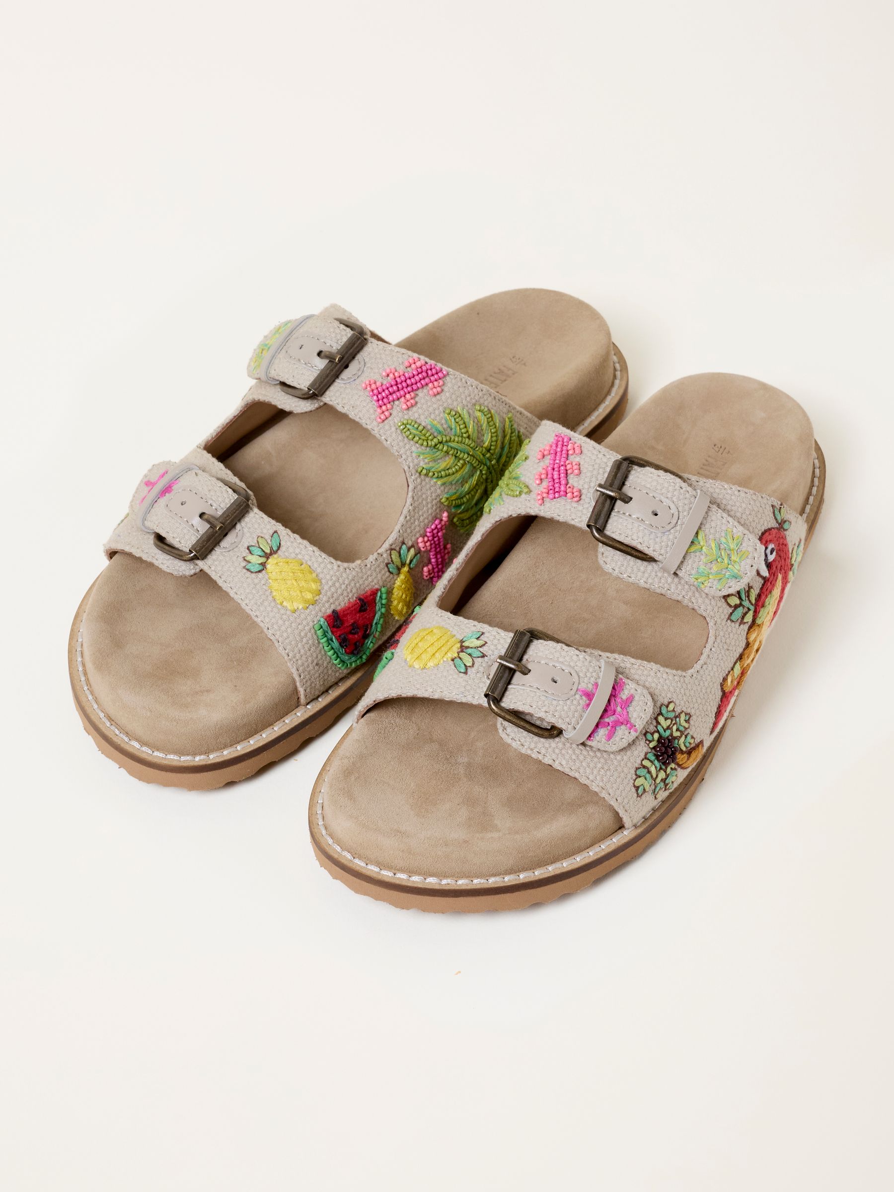 Natural Coco Embroiderd Footbed Sandal - Image 5 of 5
