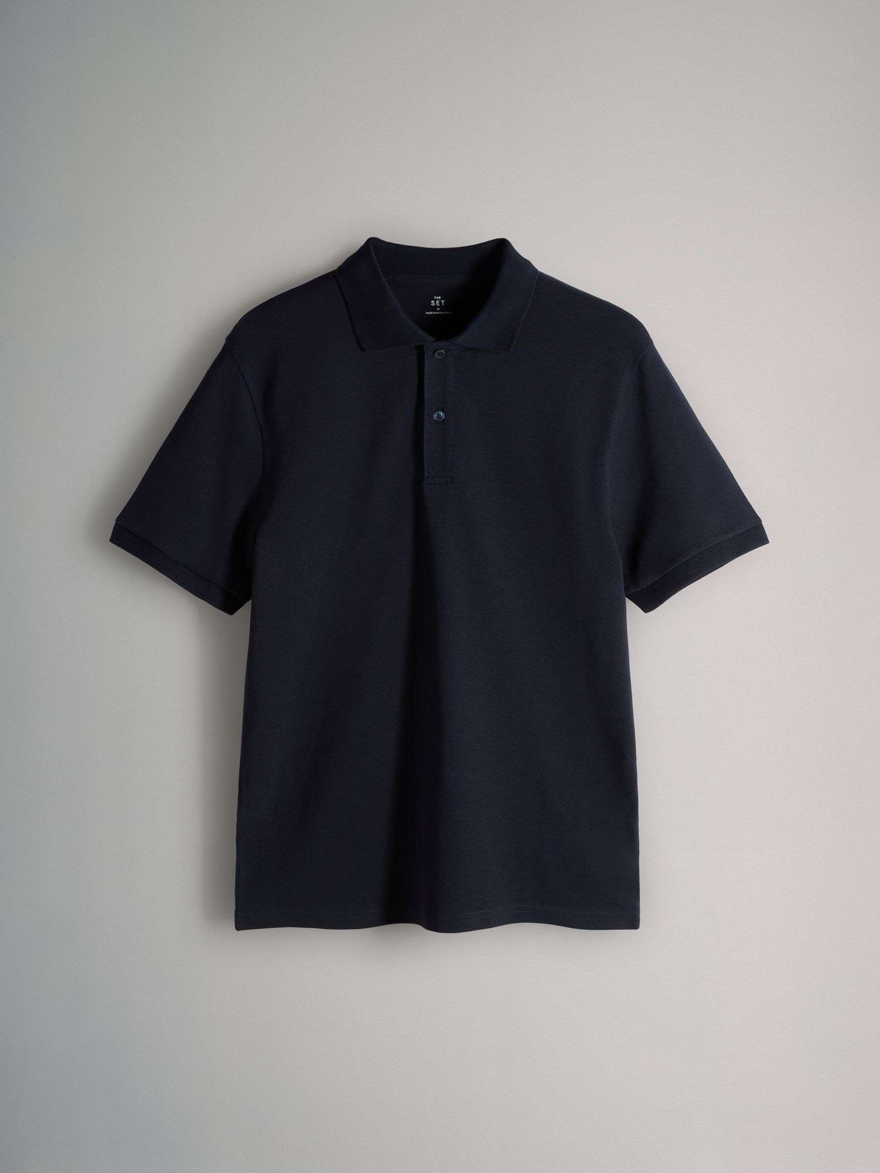 3 Pack Cotton Pique Polos Navy/White - Image 5 of 6