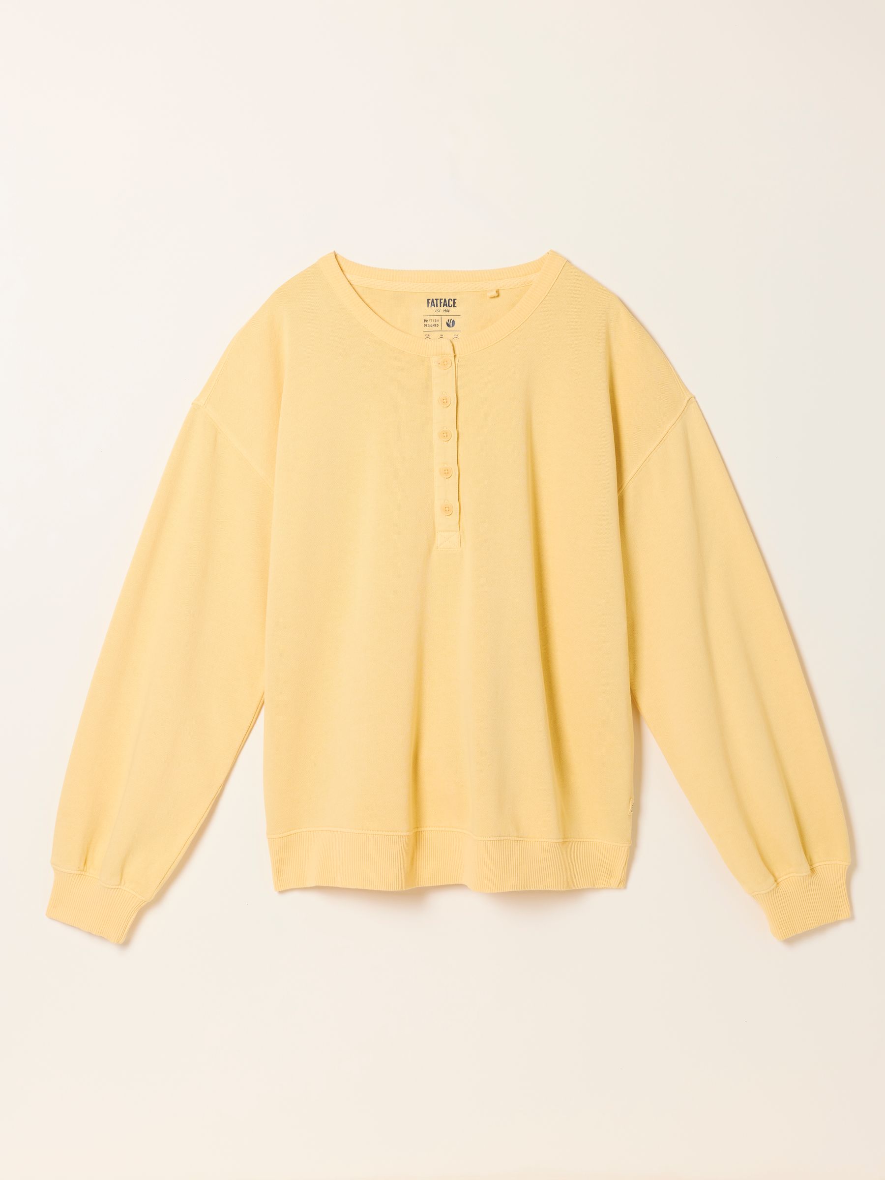 Heneley Yellow Garment Dye Sweat Top - Image 1 of 1